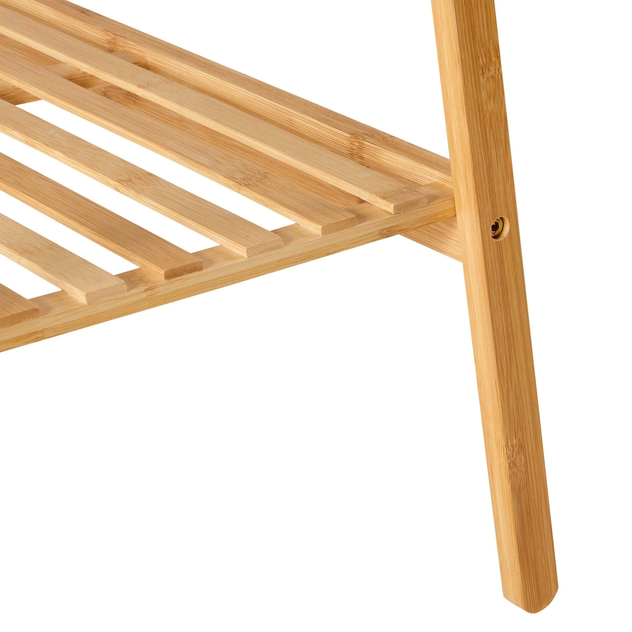 Becky Bamboo Clothes Rail - Light Wood - Image 3