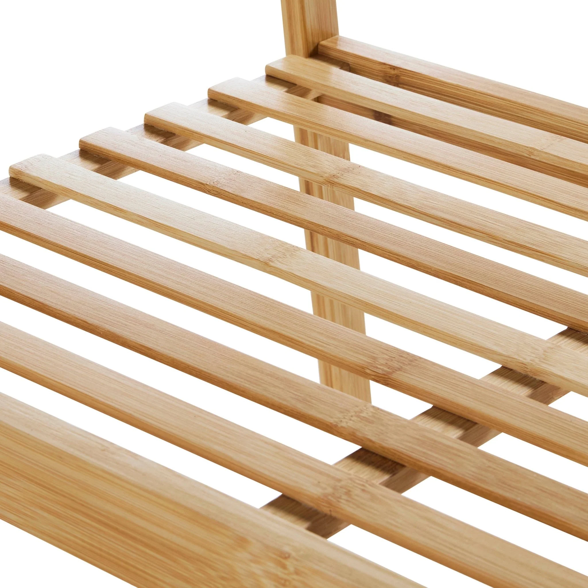Becky Bamboo Clothes Rail - Light Wood - Image 4