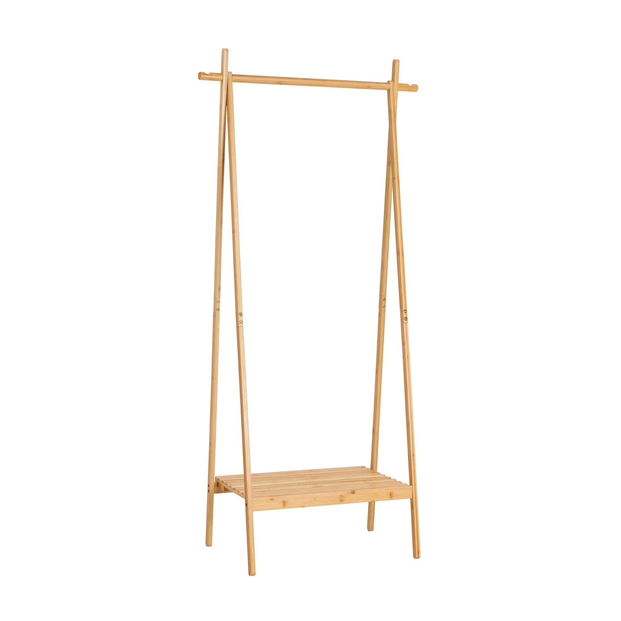 Becky Bamboo Clothes Rail - Light Wood - Image 7