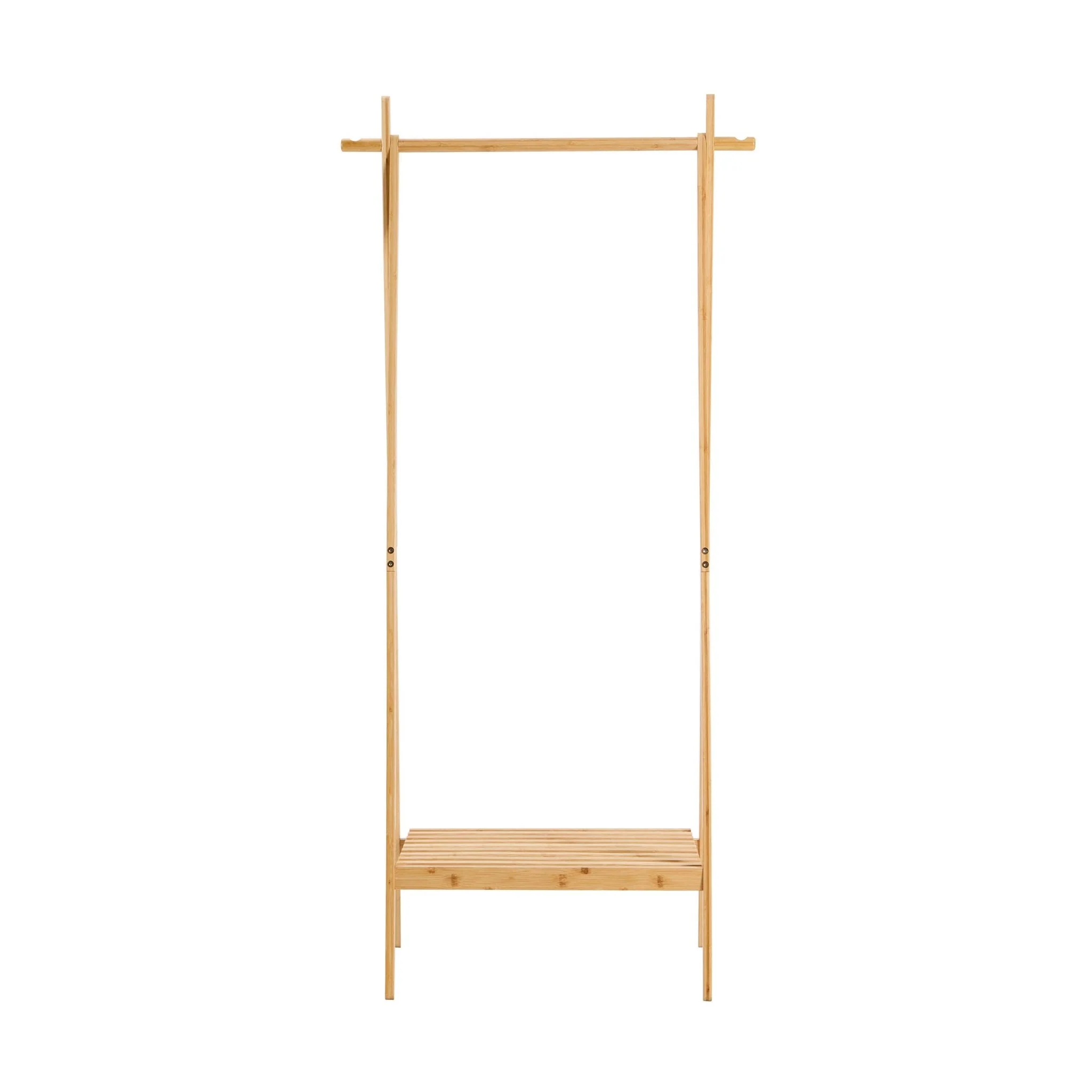 Becky Bamboo Clothes Rail - Light Wood - Image 8