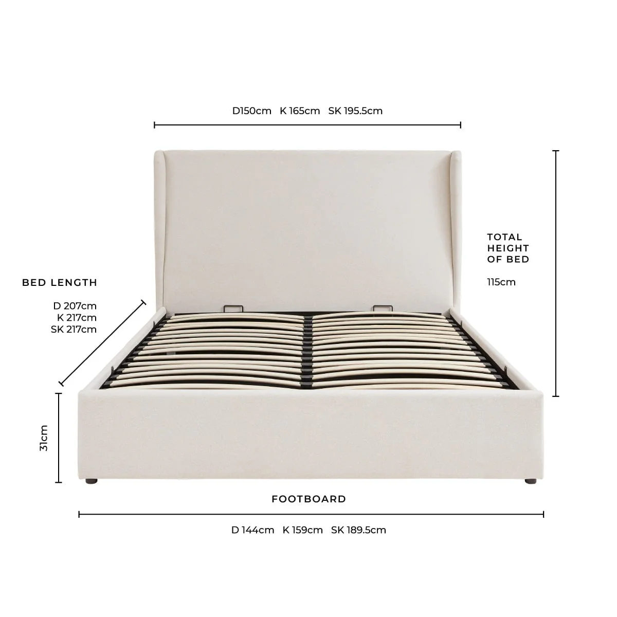 Berkeley Ottoman Storage Bed - Natural - Image 12