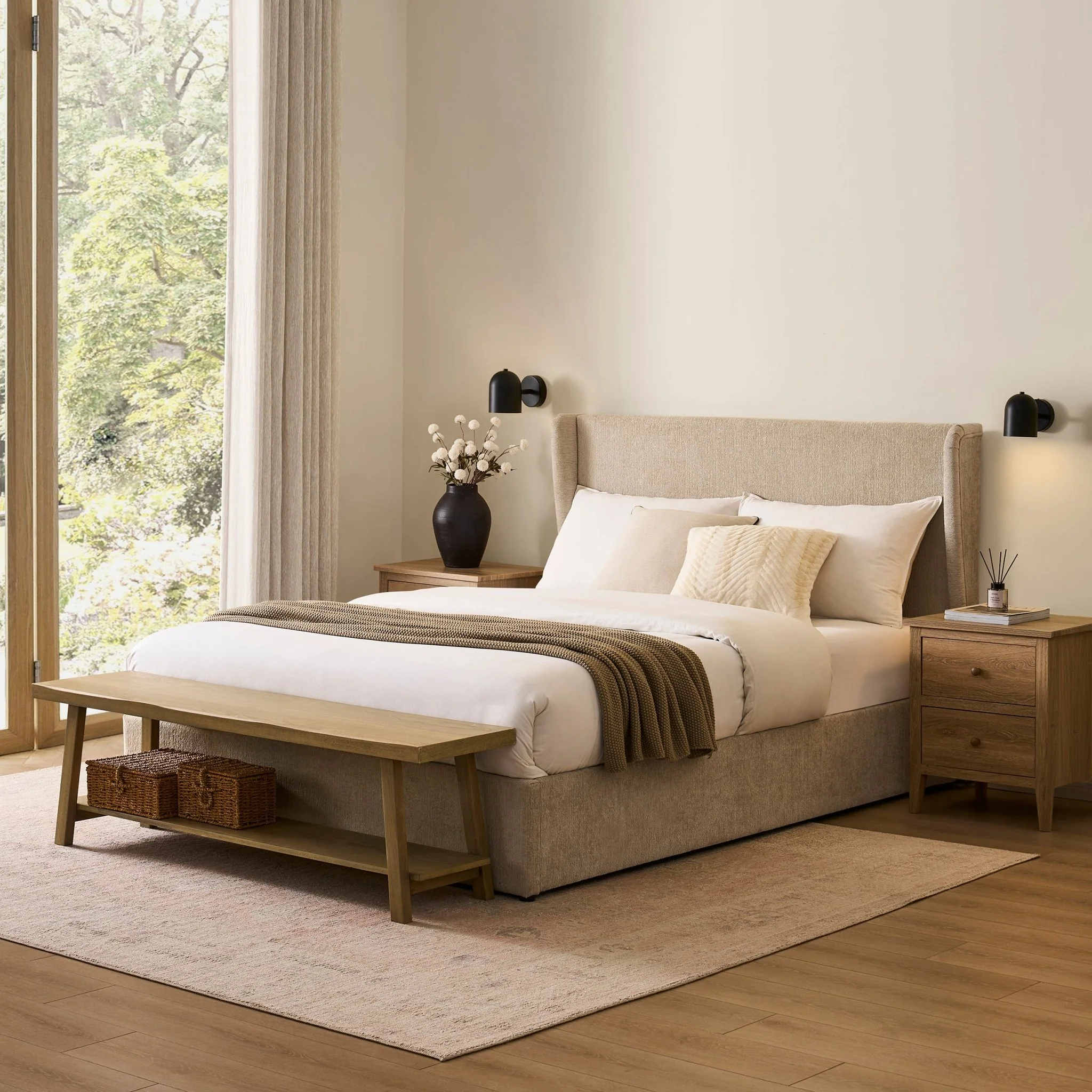 Berkeley Ottoman Storage Bed - Textured Oatmeal - Image 3