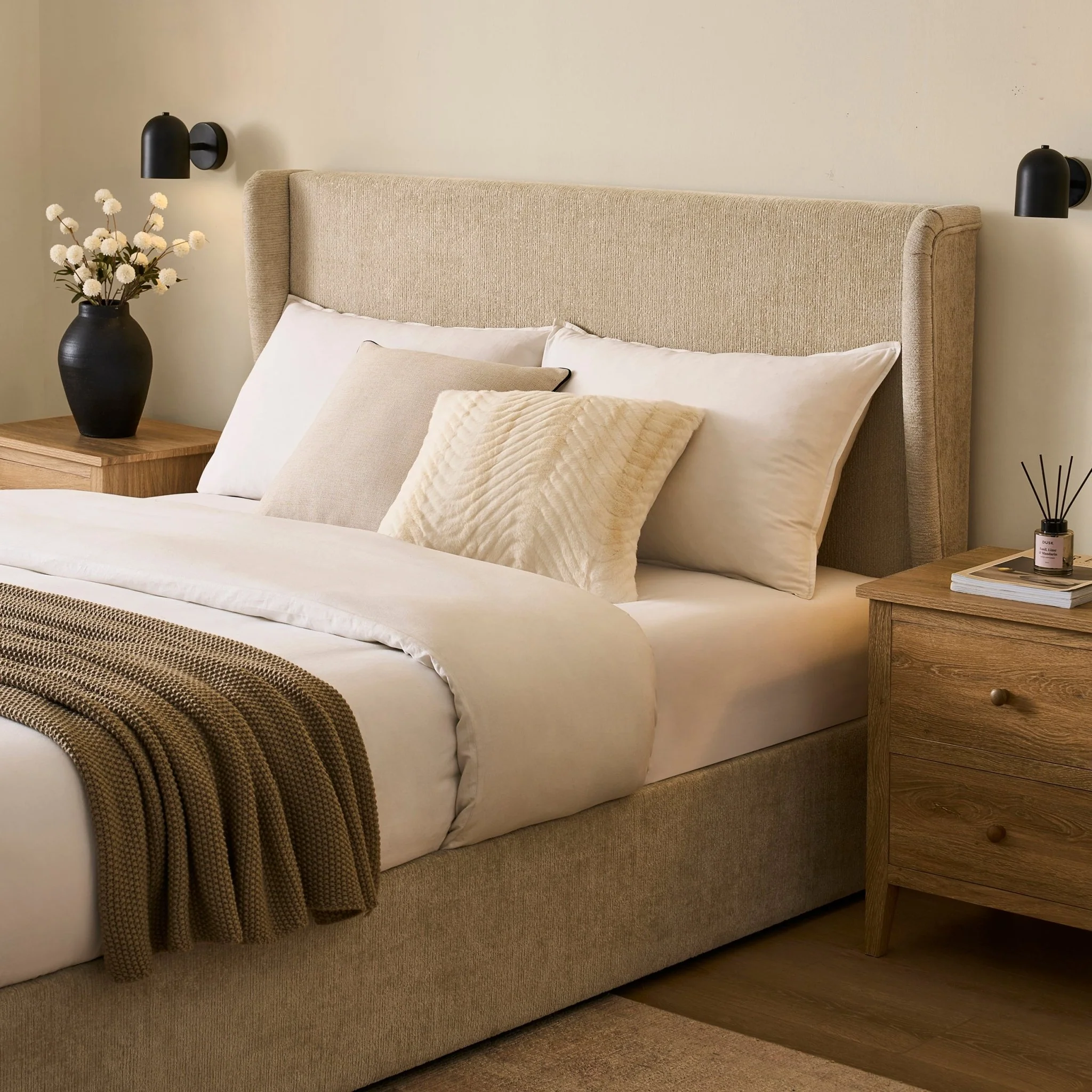 Berkeley Ottoman Storage Bed - Textured Oatmeal - Image 4