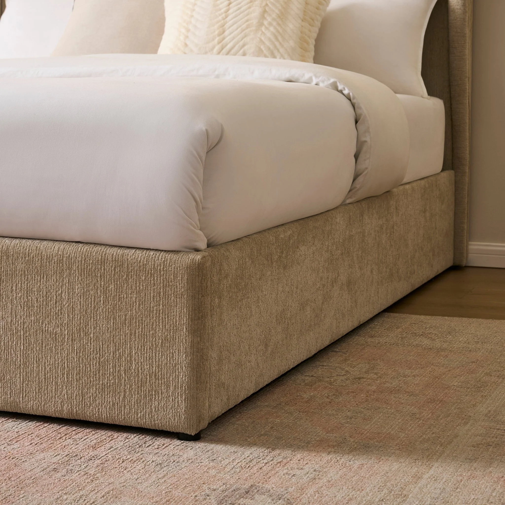 Berkeley Ottoman Storage Bed - Textured Oatmeal - Image 7