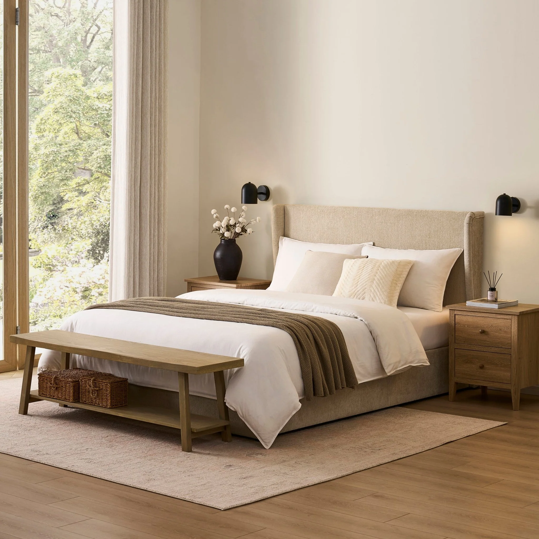 Berkeley Ottoman Storage Bed - Textured Oatmeal - Image 8