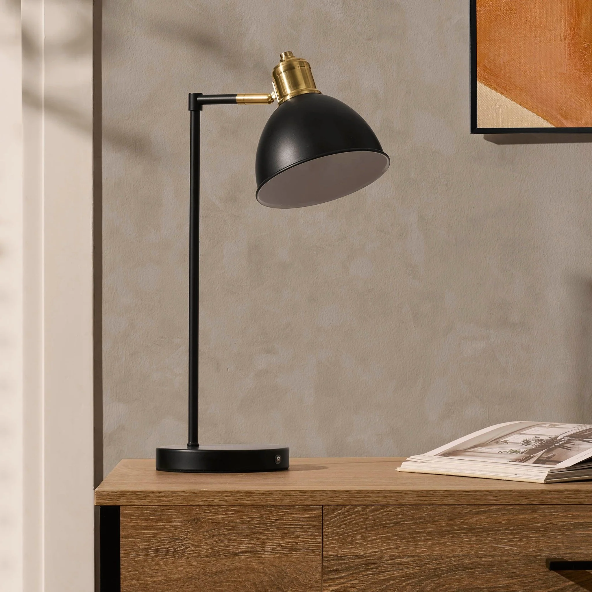 Bernie Classic LED Rechargeable Desk Lamp - Black - Image 2
