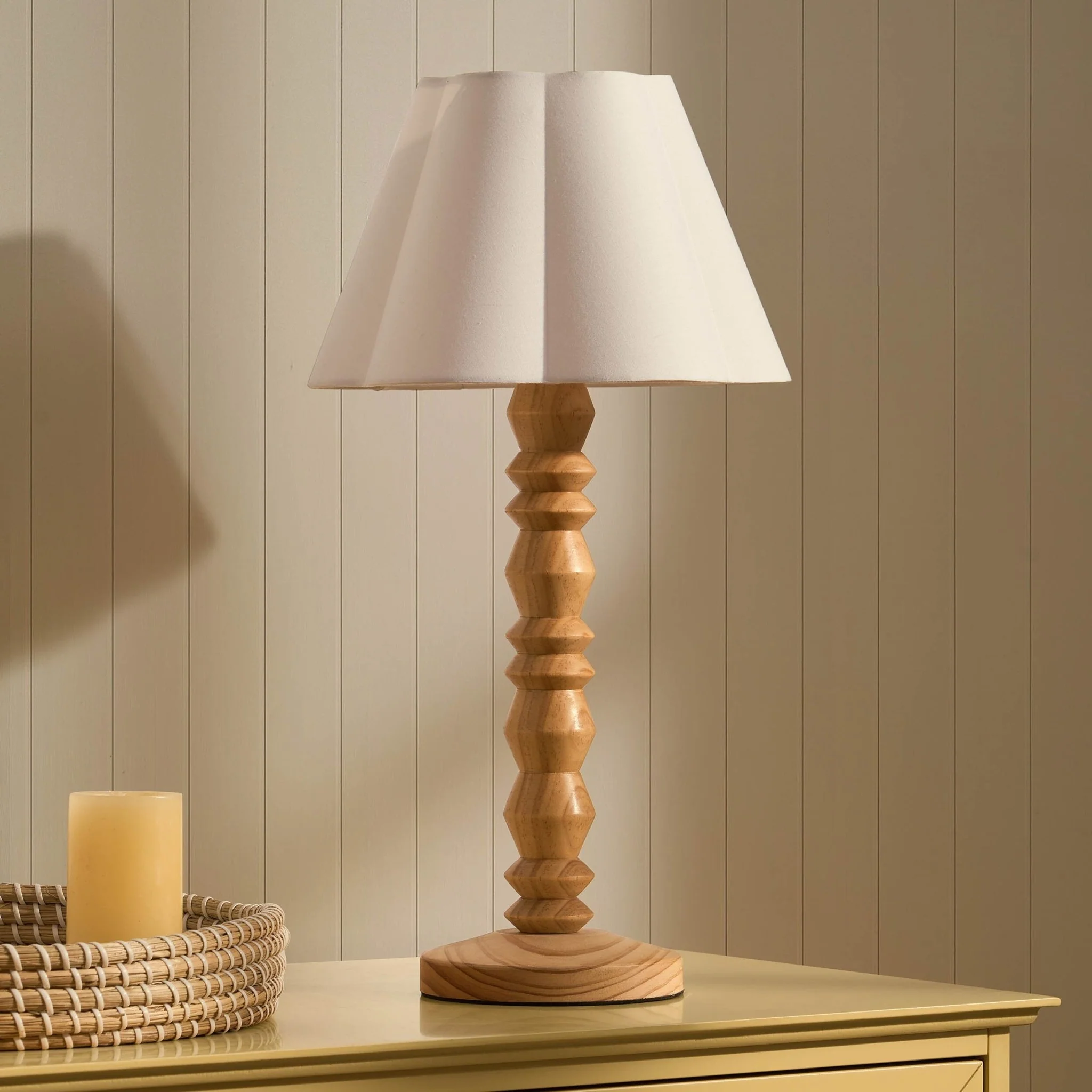 Betsy Pine Wood Table Lamp - Natural