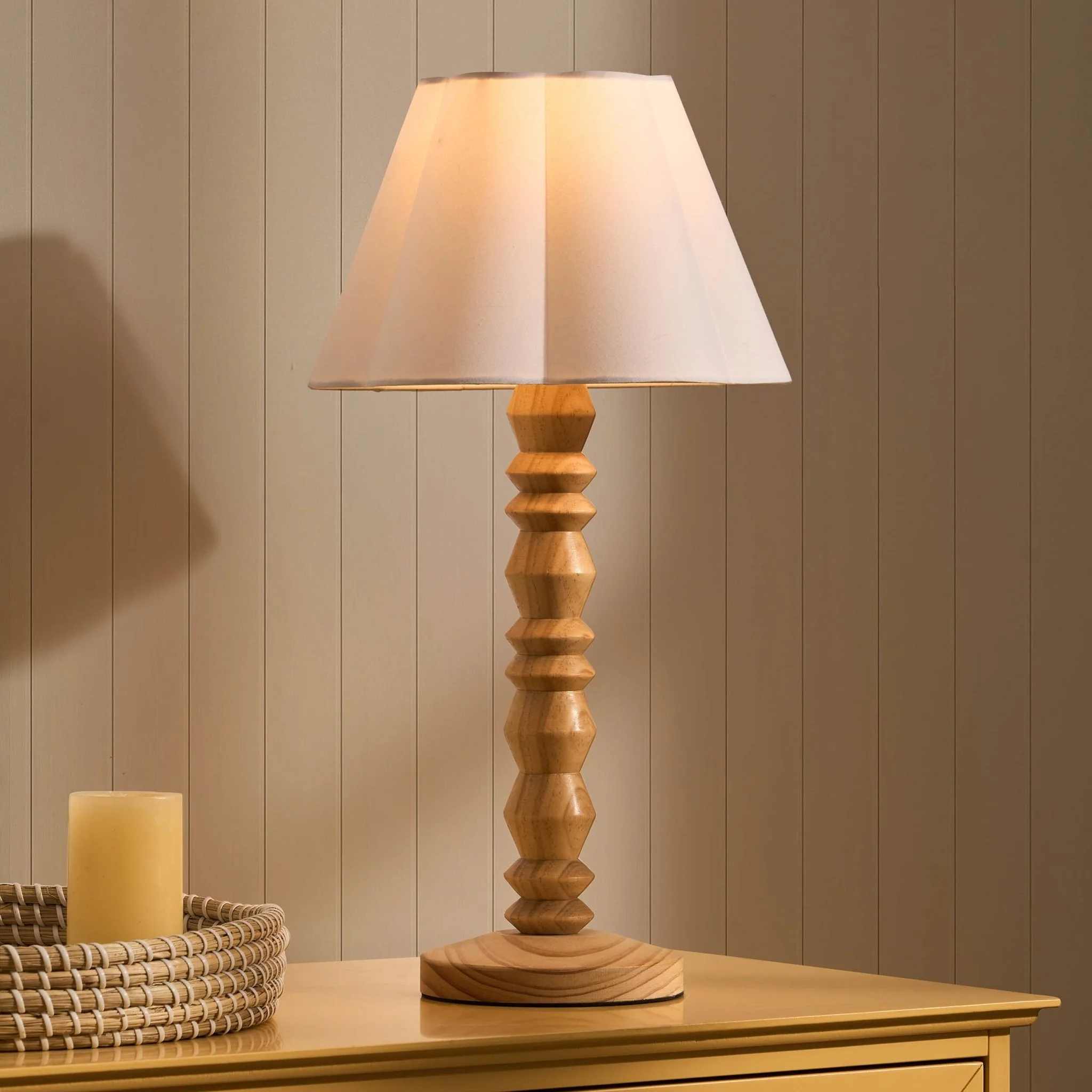 Betsy Pine Wood Table Lamp - Natural - Image 2