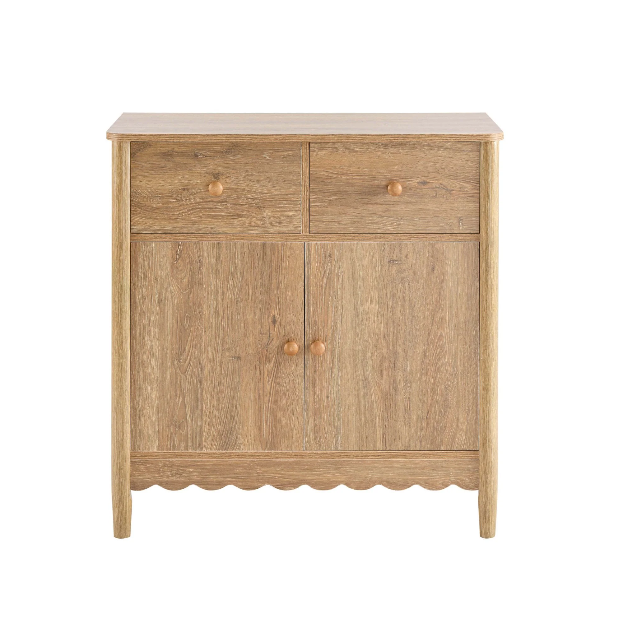 Betty 2 Door Sideboard with Drawers - Light Wood - Image 11