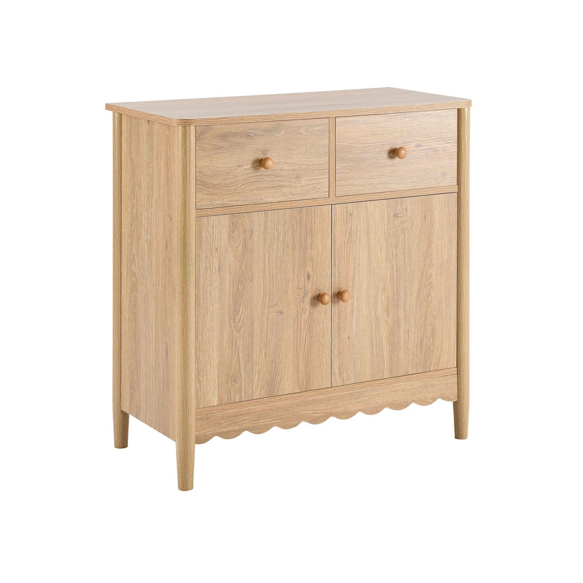 Betty 2 Door Sideboard with Drawers - Light Wood - Image 12