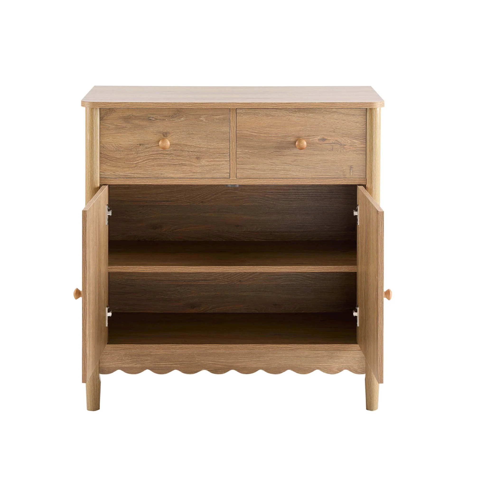 Betty 2 Door Sideboard with Drawers - Light Wood - Image 13