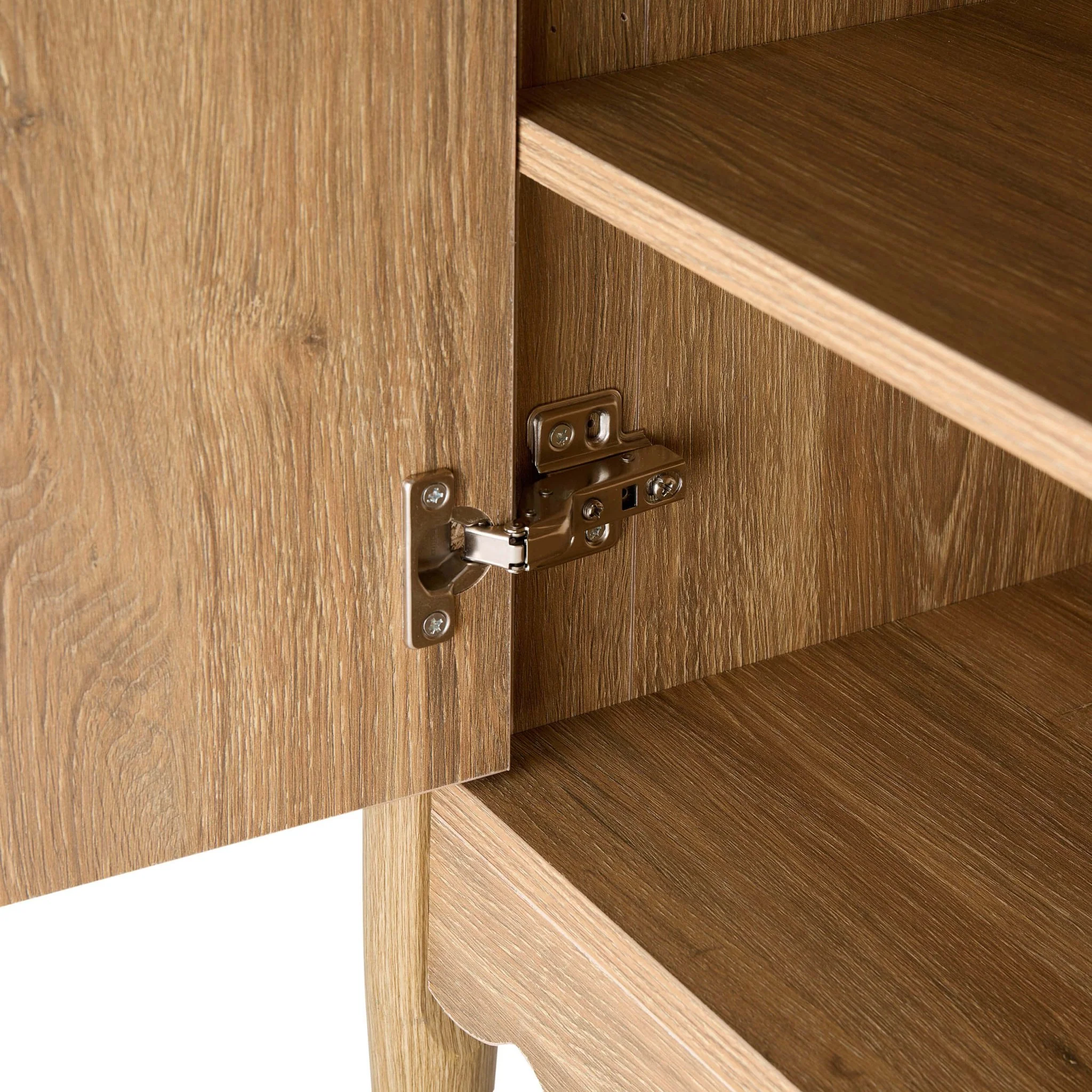 Betty 2 Door Sideboard with Drawers - Light Wood - Image 16