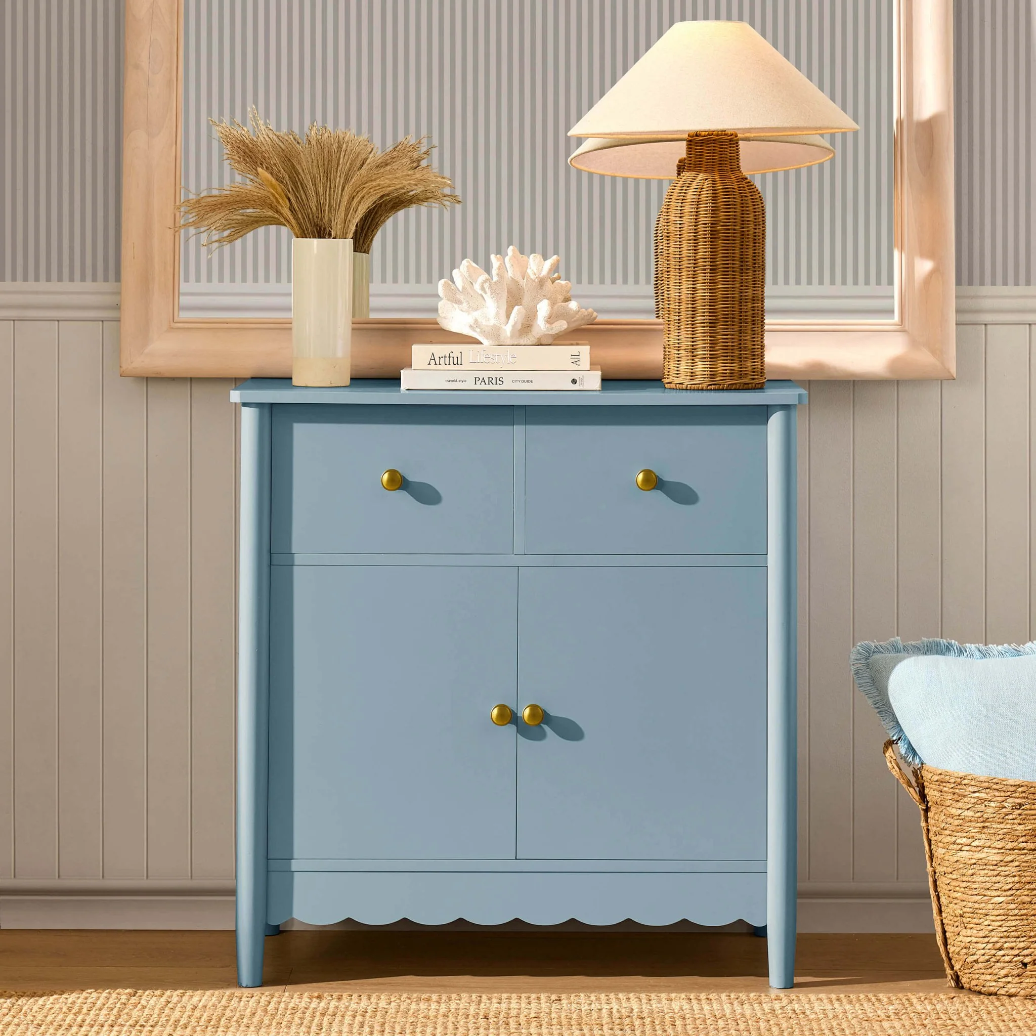 Betty 2 Door Sideboard with Drawers - Sky Blue