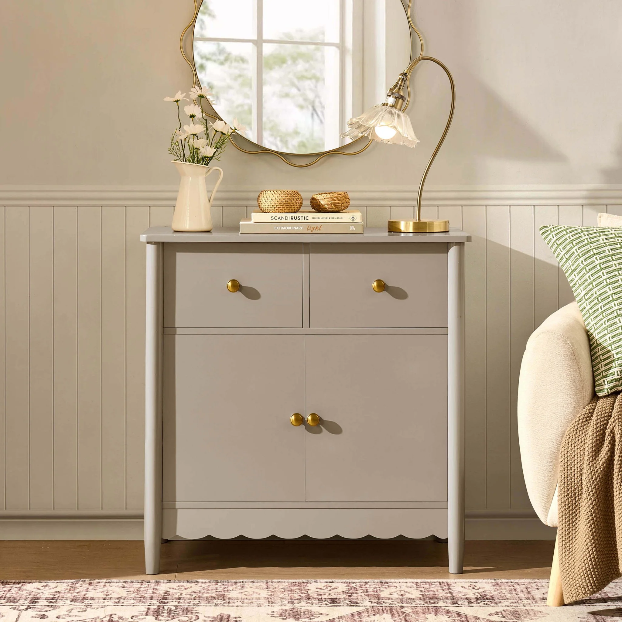 Betty 2 Door Sideboard with Drawers - Taupe