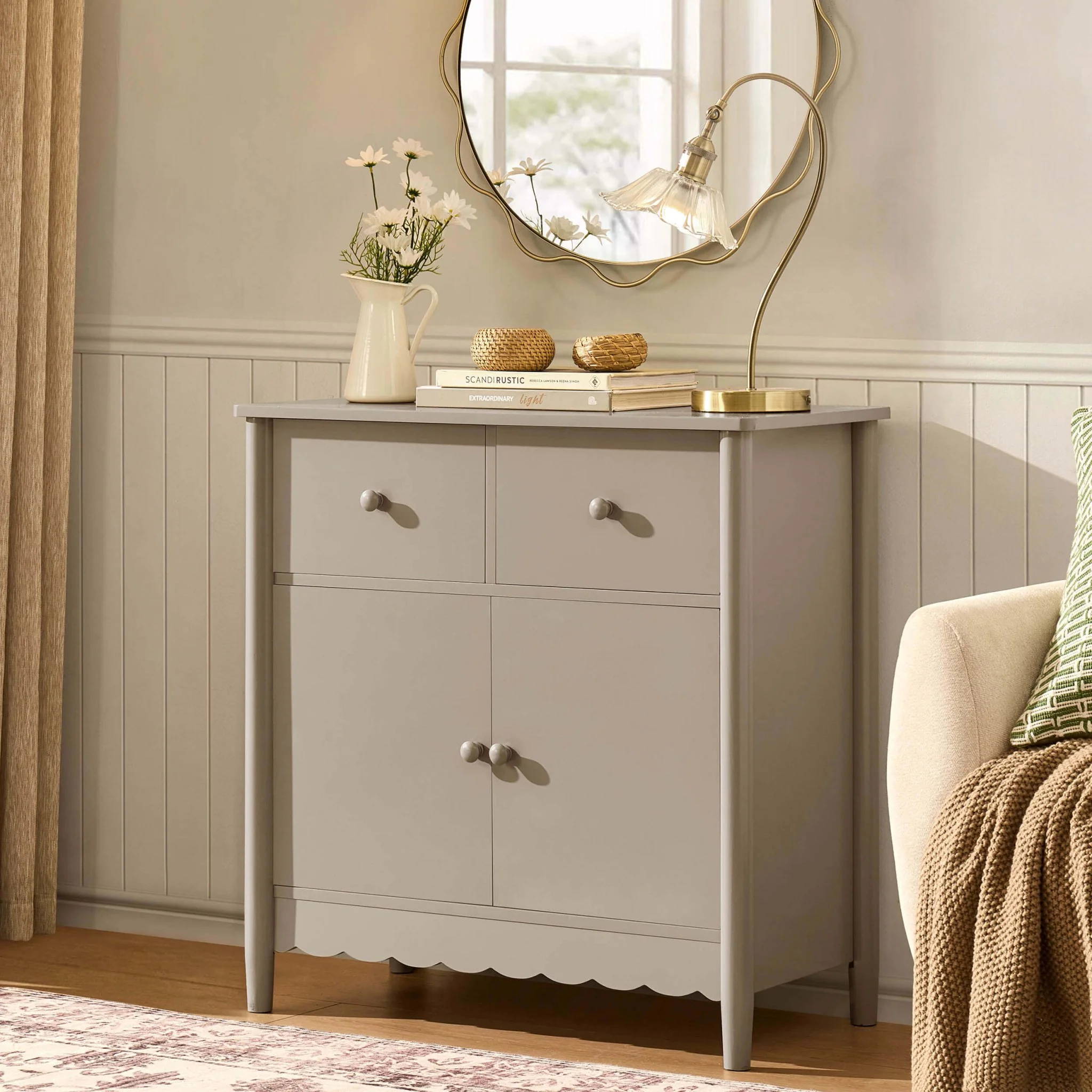 Betty 2 Door Sideboard with Drawers - Taupe - Image 10
