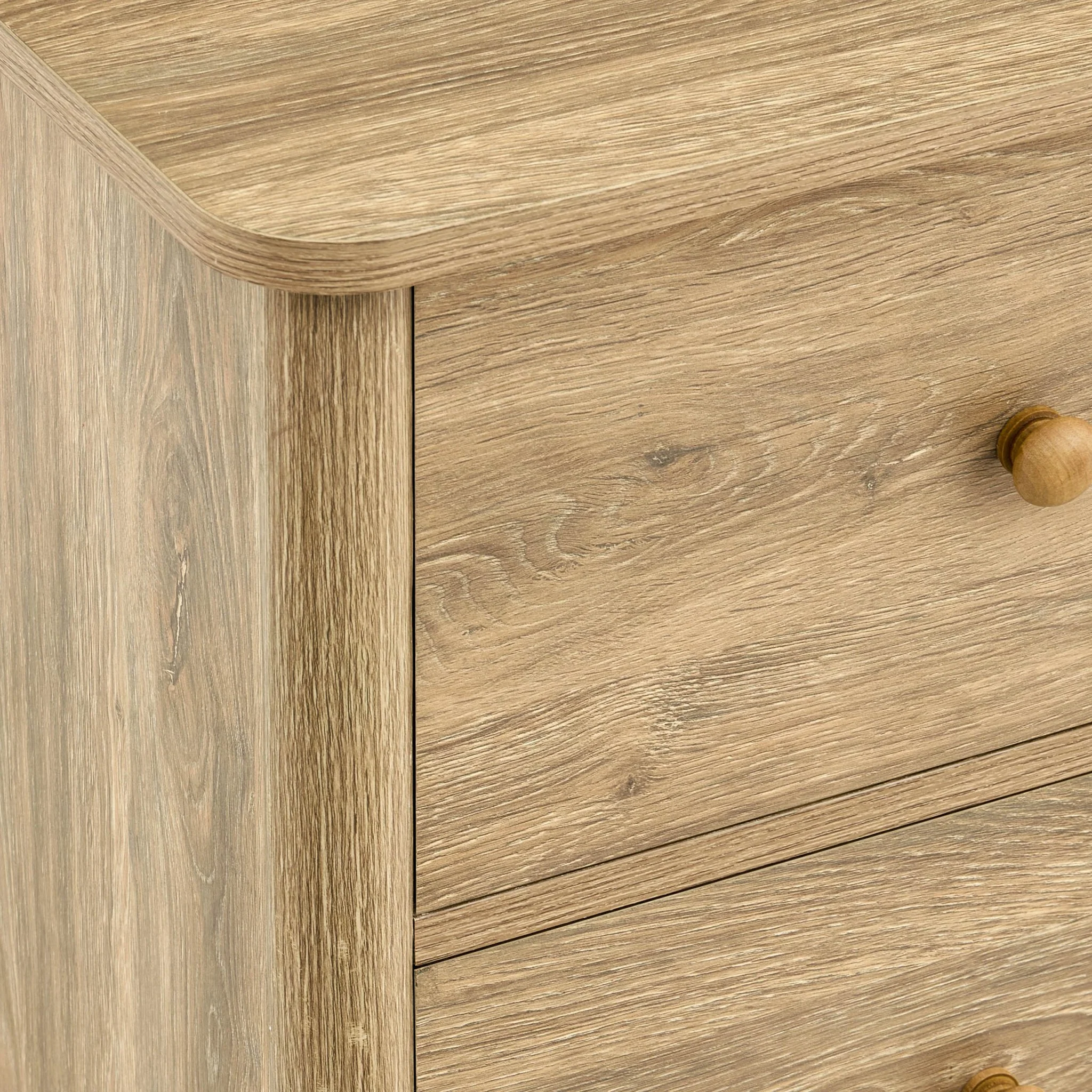 Betty 2 Drawer Bedside Table - Light Wood - Image 15
