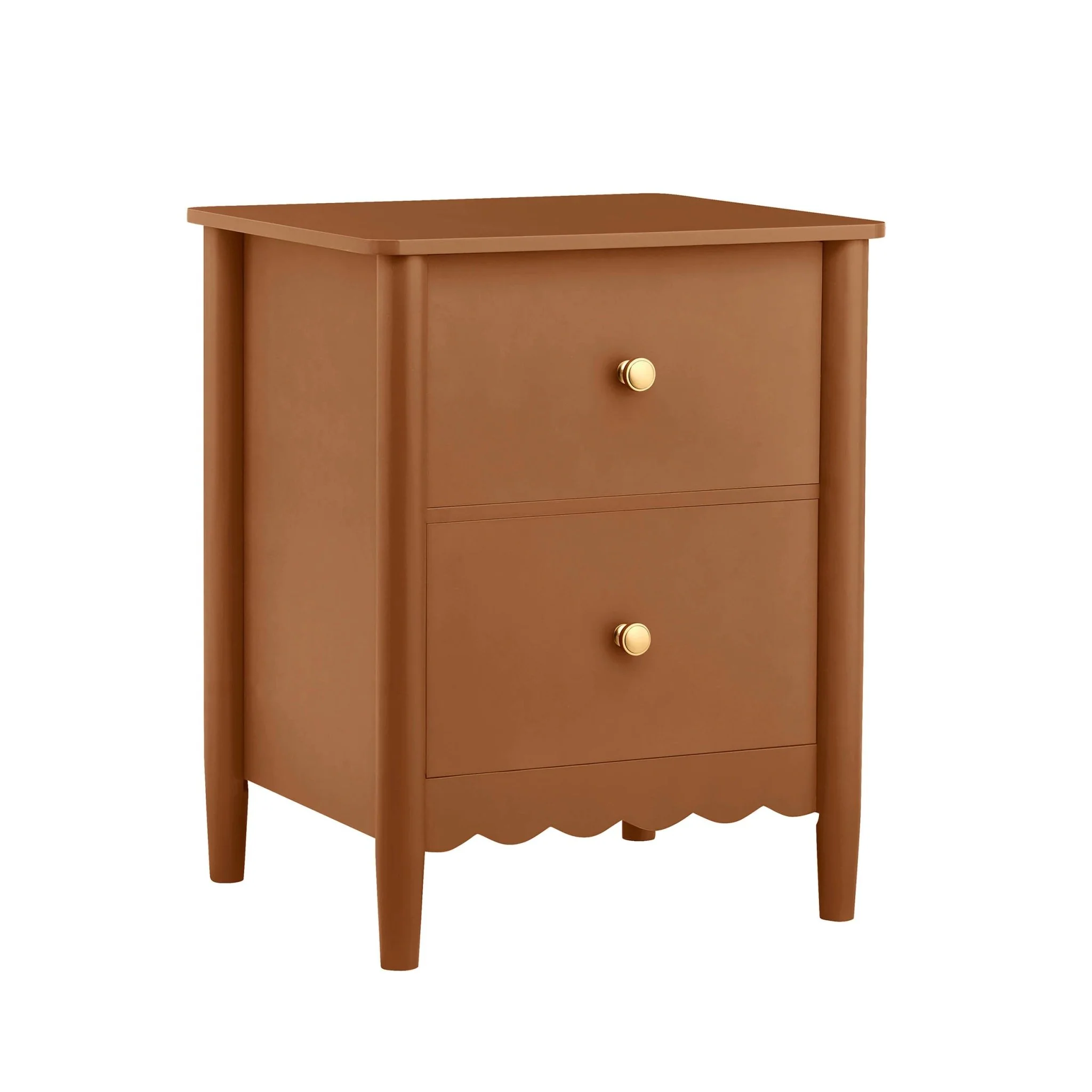 Betty 2 Drawer Bedside Table - Orange - Image 6