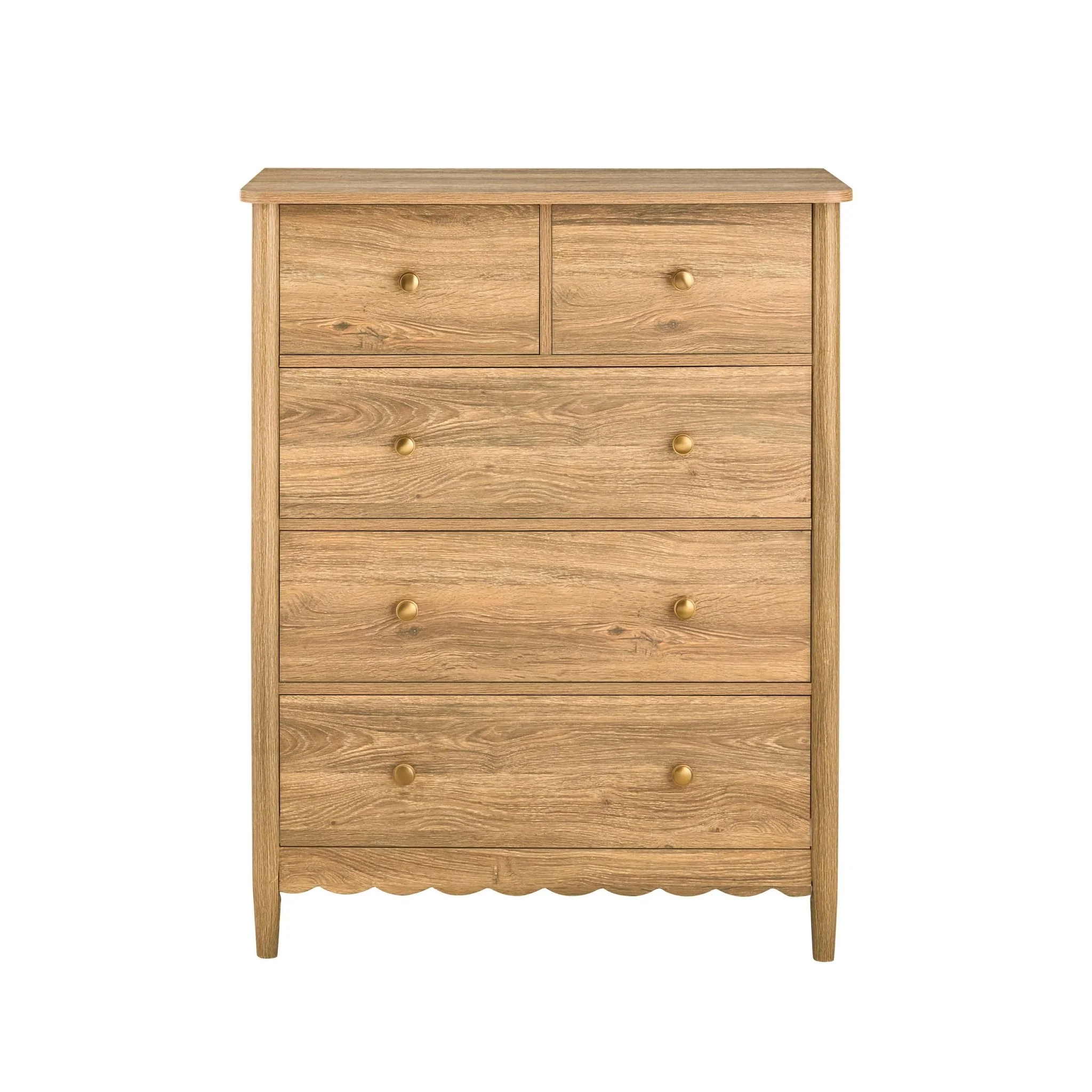 Betty 5 Drawer Chest - Light Wood - Image 5