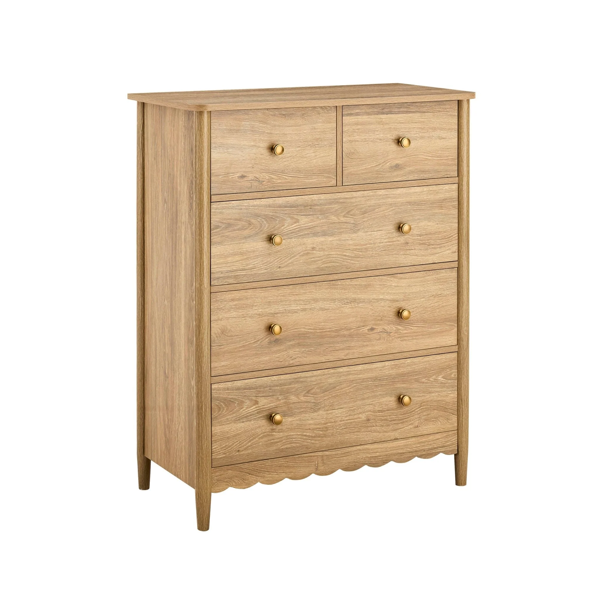 Betty 5 Drawer Chest - Light Wood - Image 6