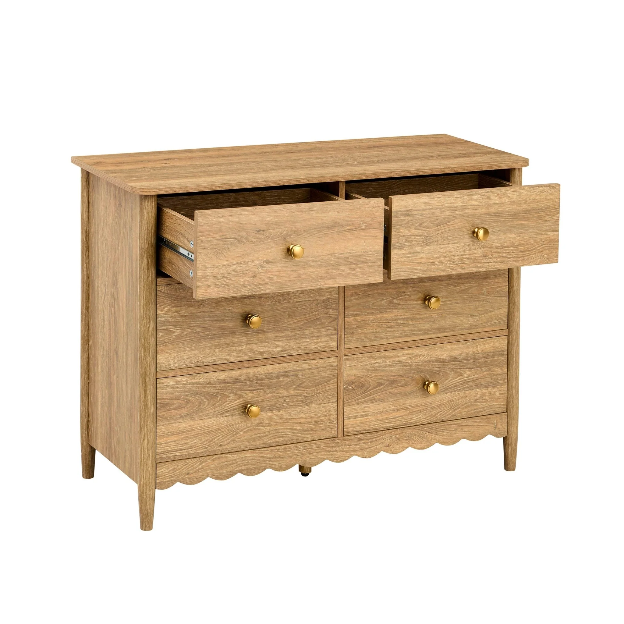 Betty 6 Drawer Chest - Light Wood - Image 8
