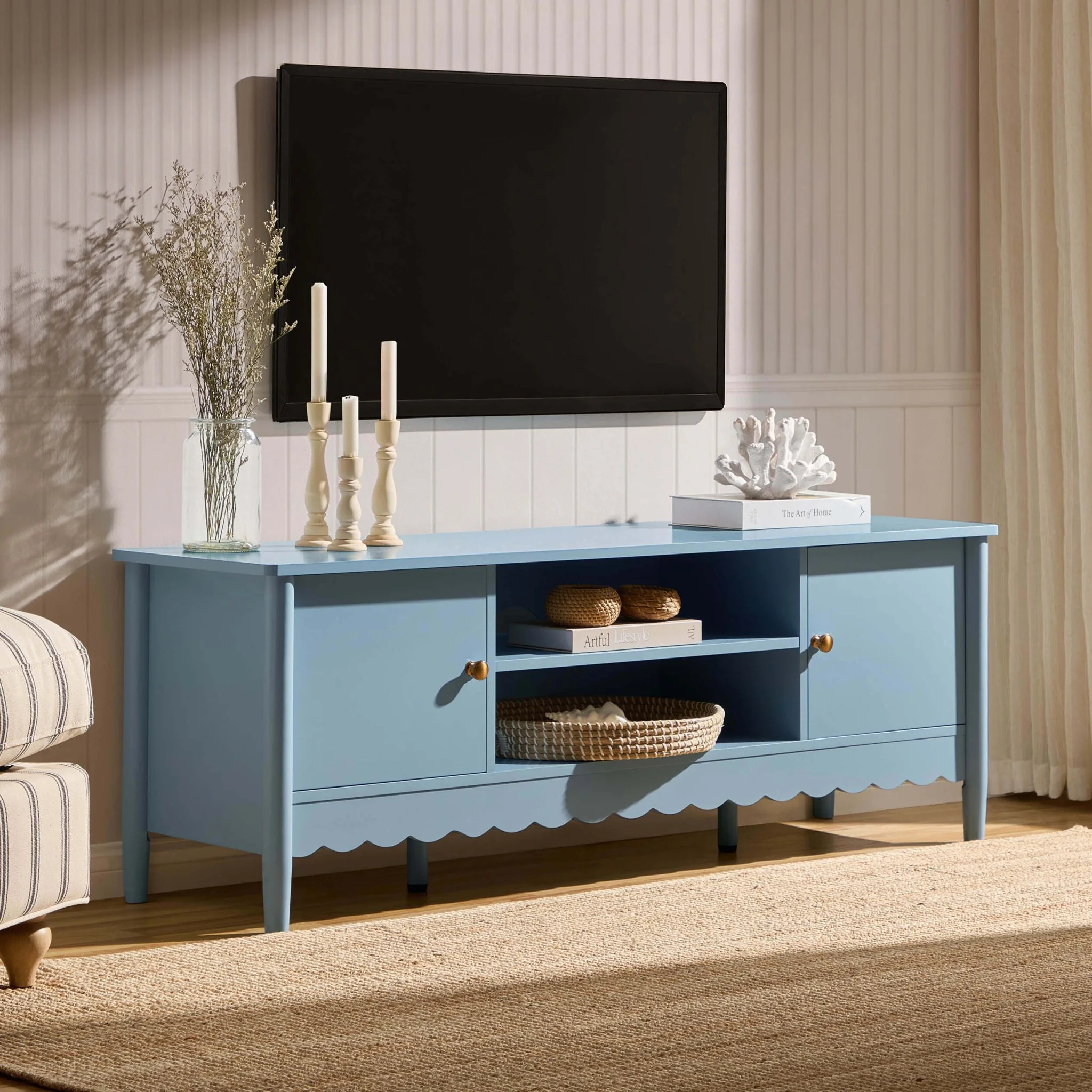 Betty Tv Unit for TVs up to 60" - Sky Blue - Image 2