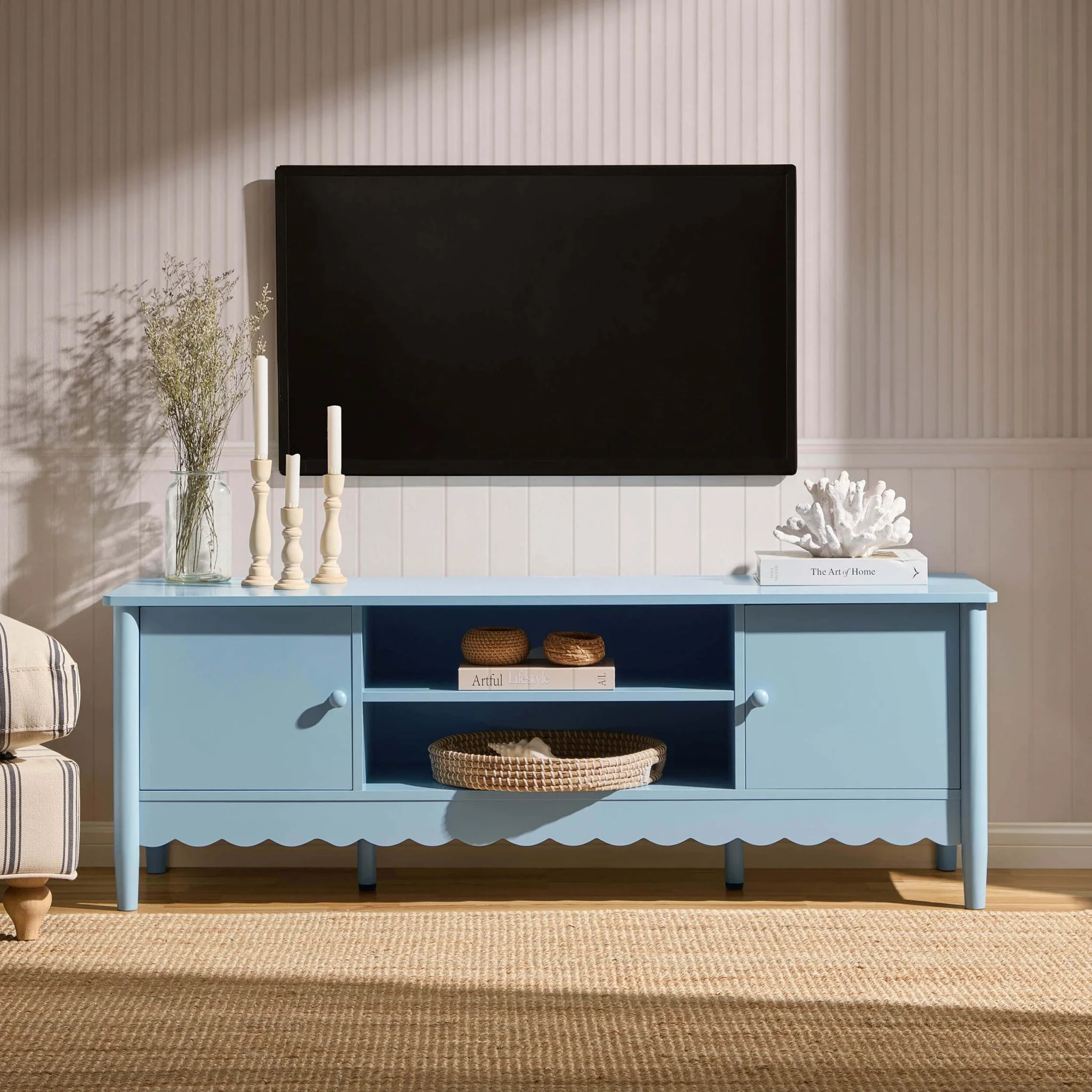Betty Tv Unit for TVs up to 60" - Sky Blue - Image 3