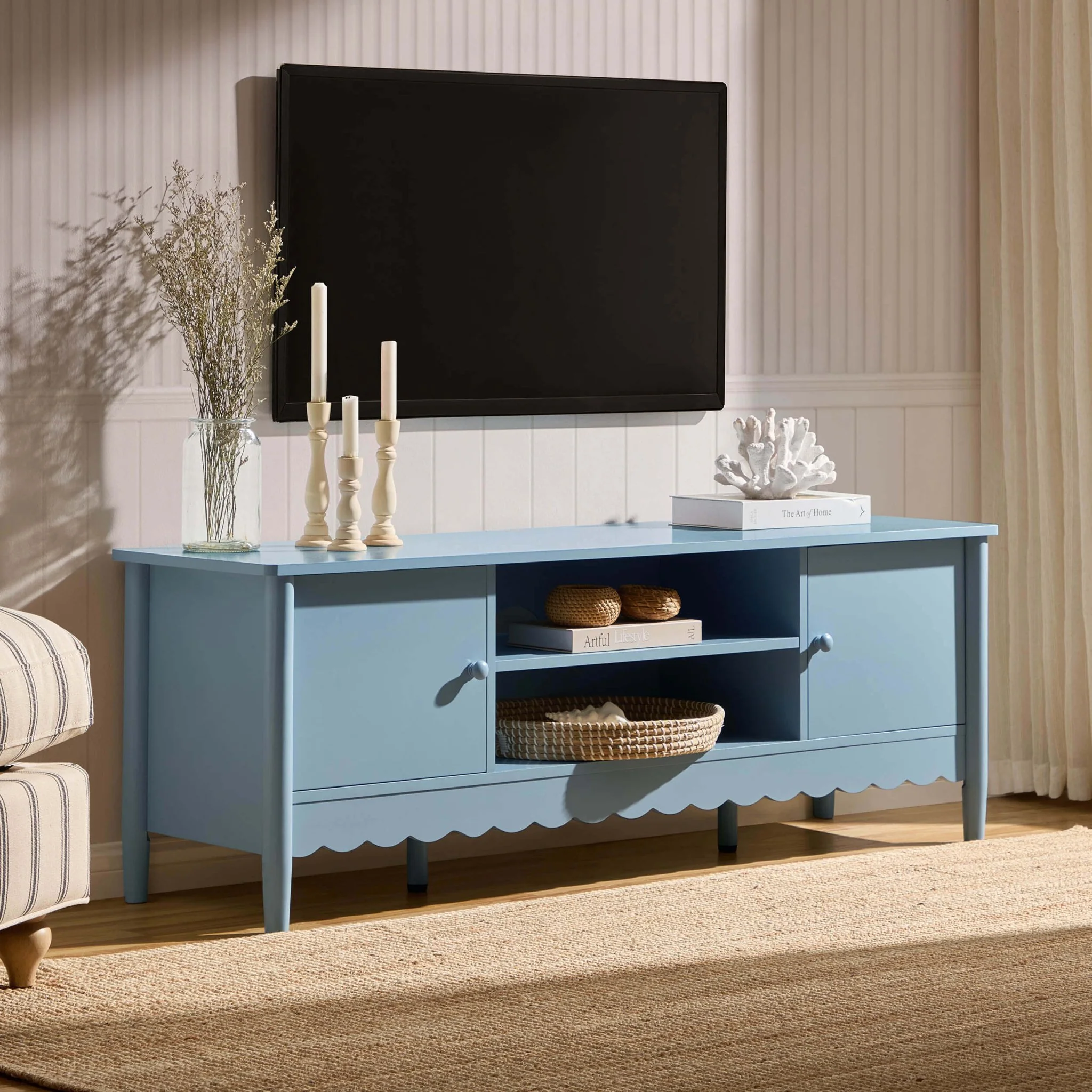 Betty Tv Unit for TVs up to 60" - Sky Blue - Image 4