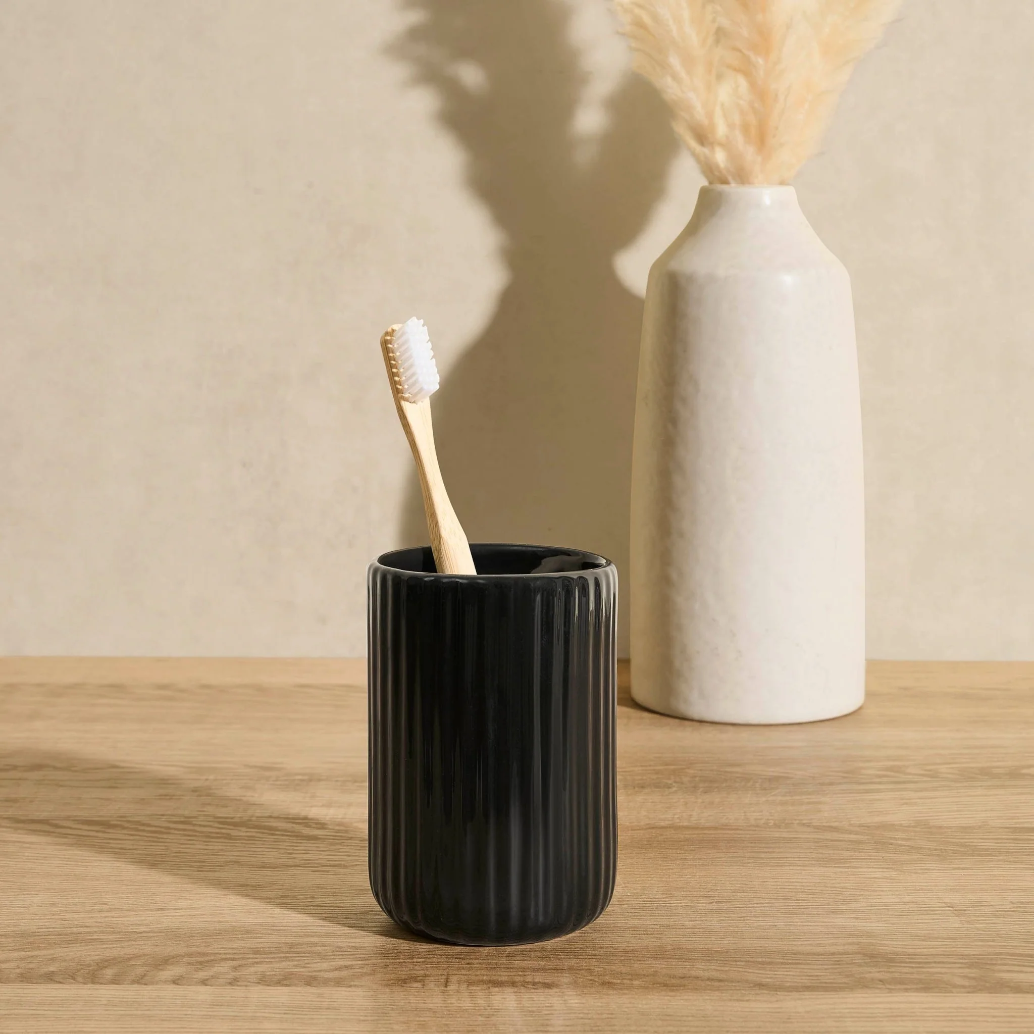 Blake Ribbed Glaze Accessories Bundle - Set of 2 - Black - Image 2