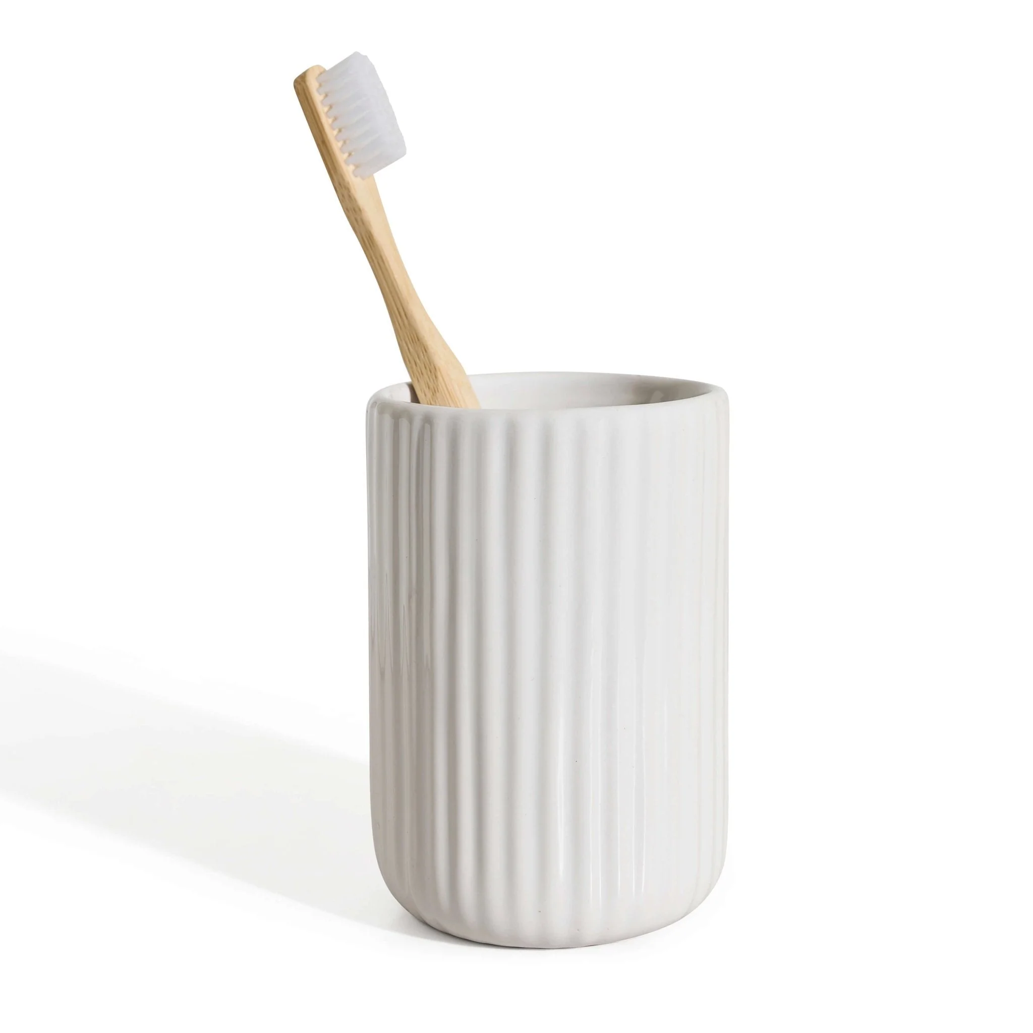 Blake Ribbed Glaze Accessories Bundle - Set of 2 - White - Image 8