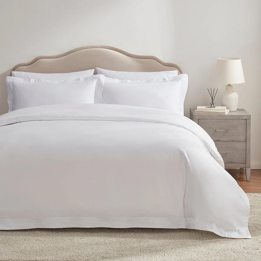 Pair of Bloomsbury 1000 Thread Count Oxford Pillowcases - White - Image 4