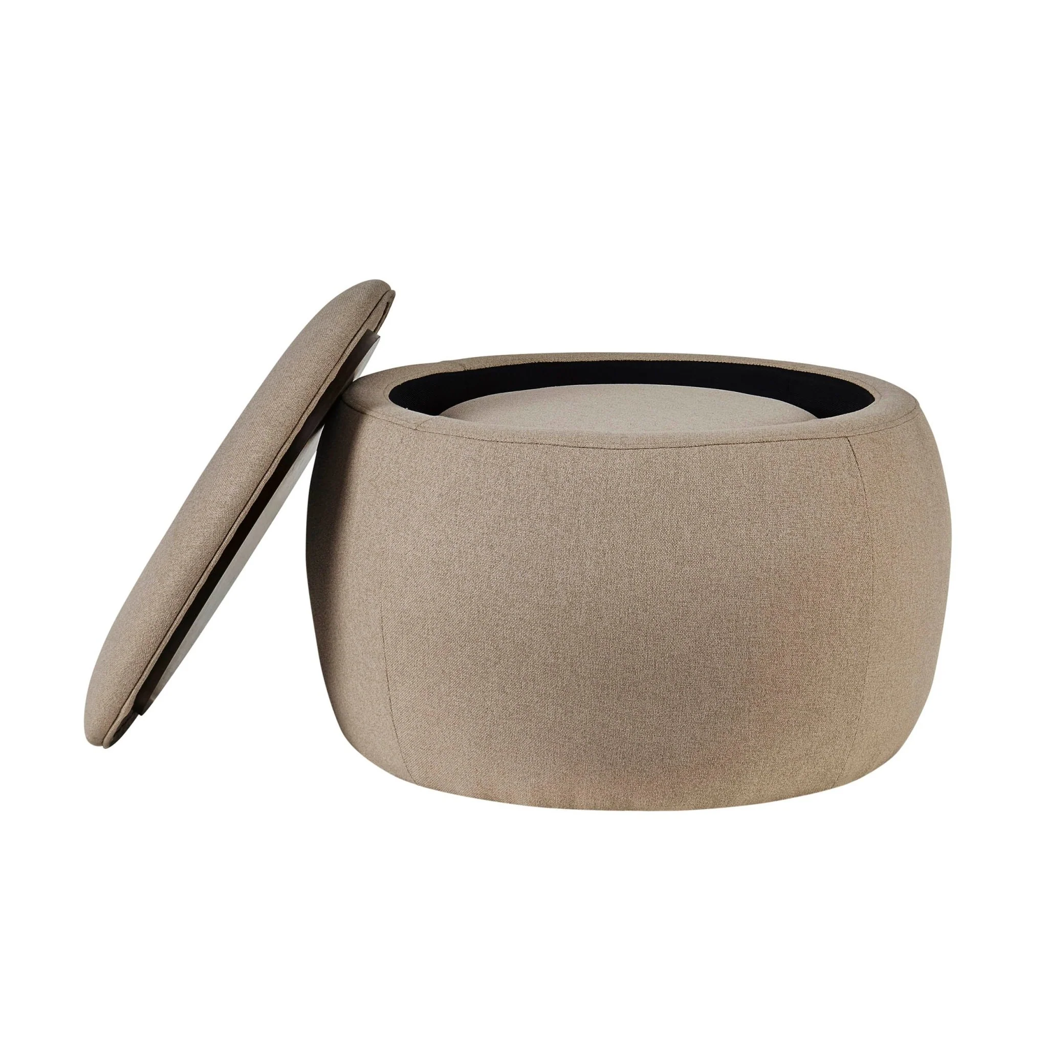 Bodhi Ottoman Storage Pouffe Set - Oatmeal - Image 3