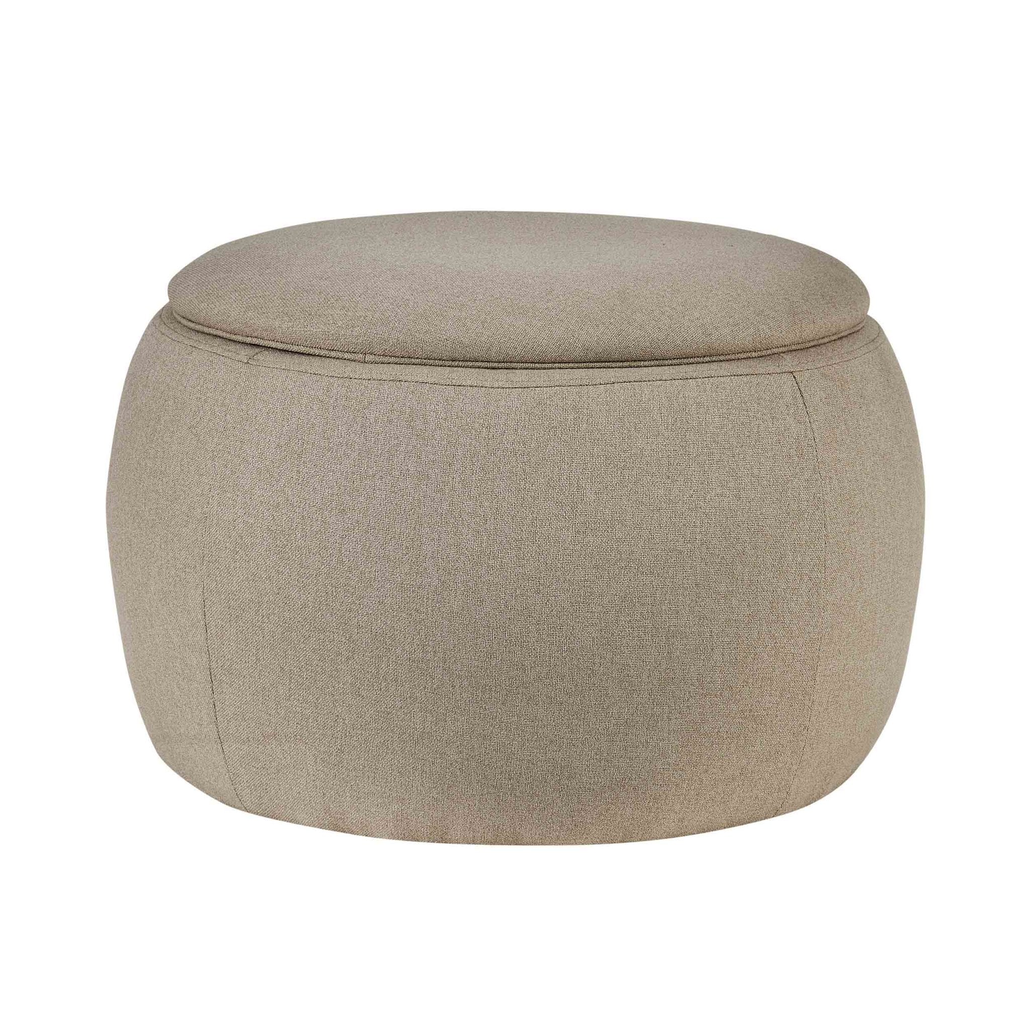 Bodhi Ottoman Storage Pouffe Set - Oatmeal - Image 4