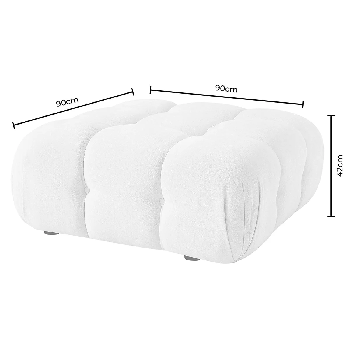Bondi Pouffe - Ivory - Image 6