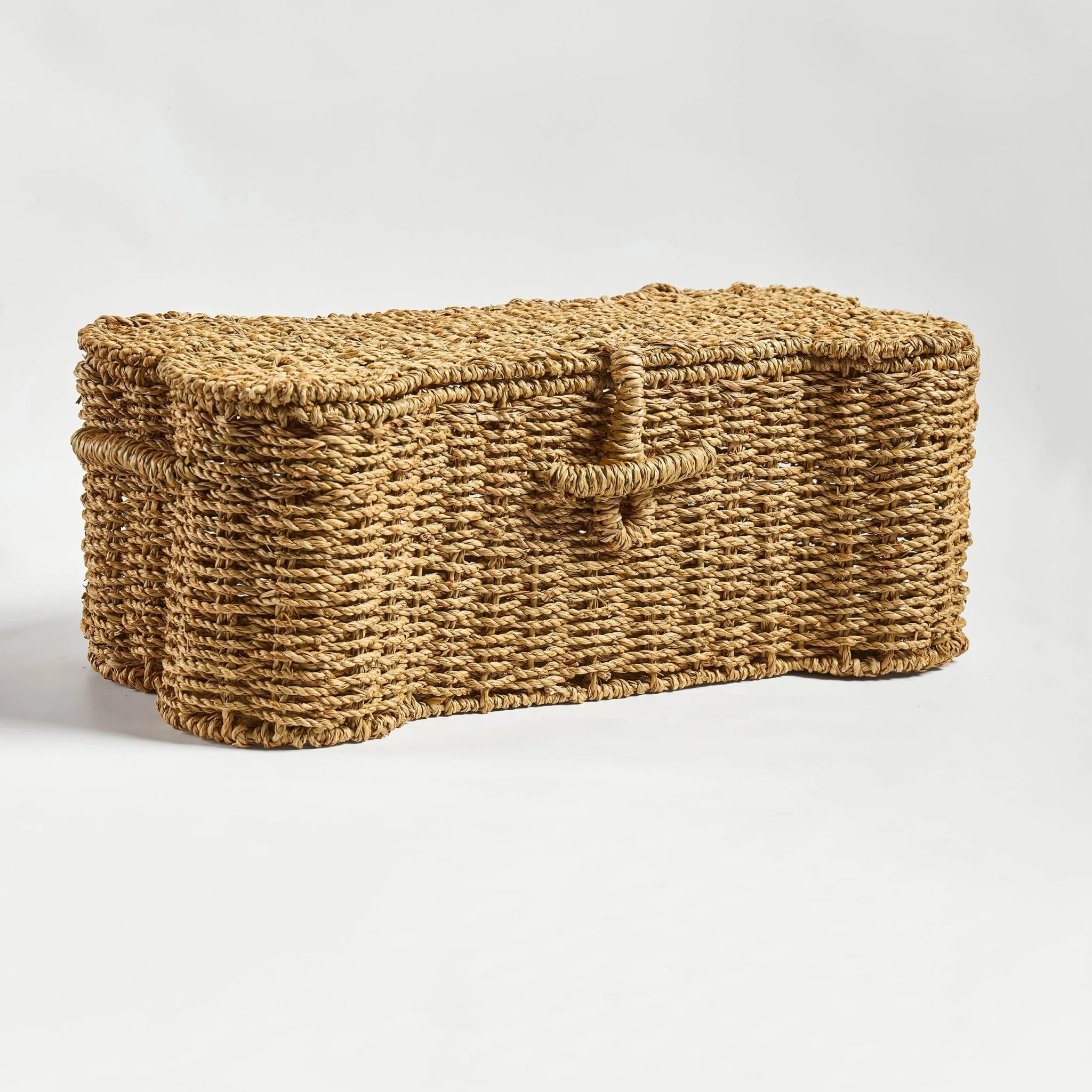Bone Seagrass Storage Basket - Natural - Image 2