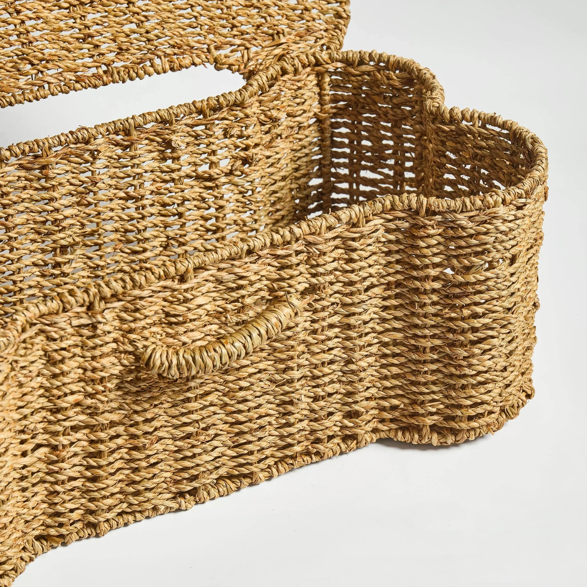 Bone Seagrass Storage Basket - Natural - Image 4