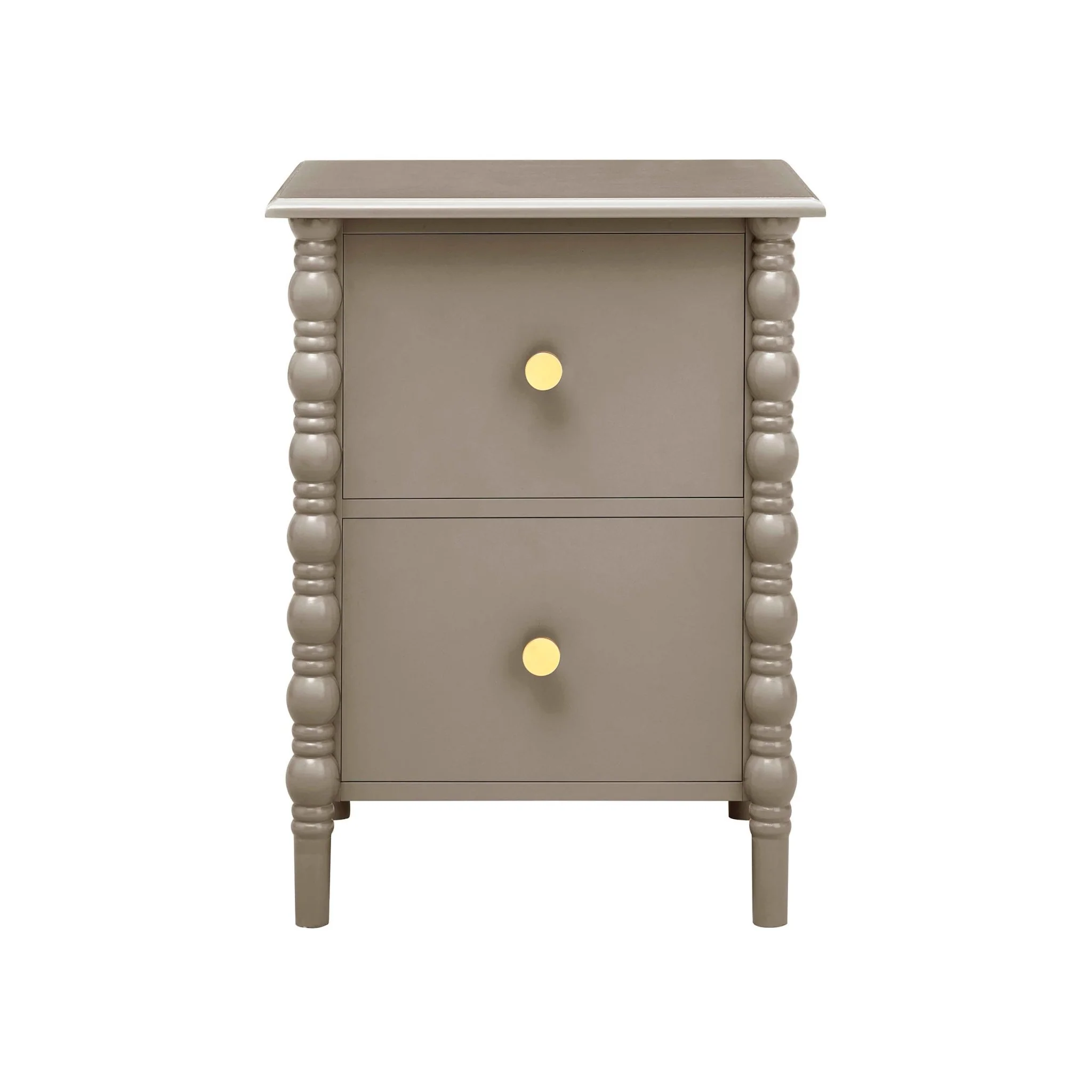 Bonnie Bobbin 2 Drawer Bedside Table - Taupe - Image 3