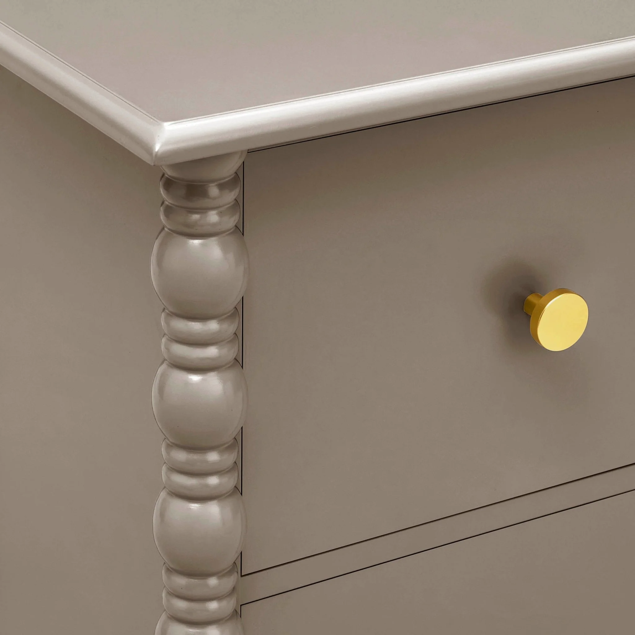 Bonnie Bobbin 2 Drawer Bedside Table - Taupe - Image 7