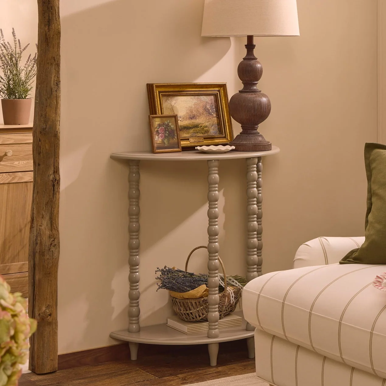 Bonnie Bobbin Console Table - Taupe