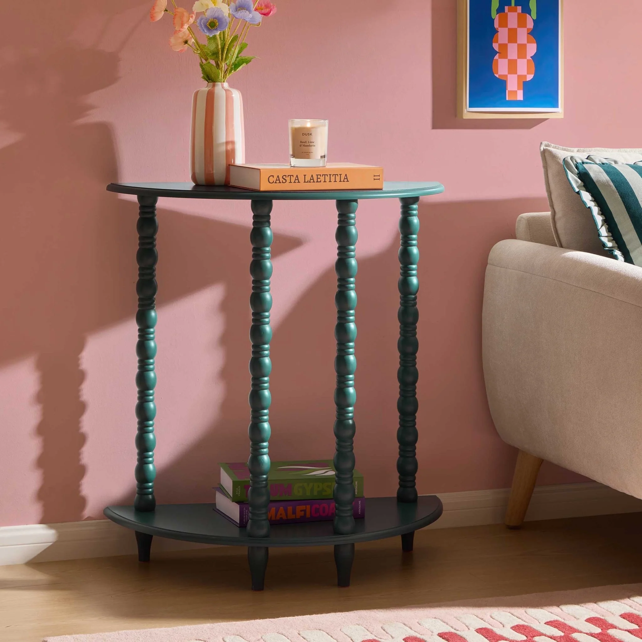 Bonnie Bobbin Console Table - Teal