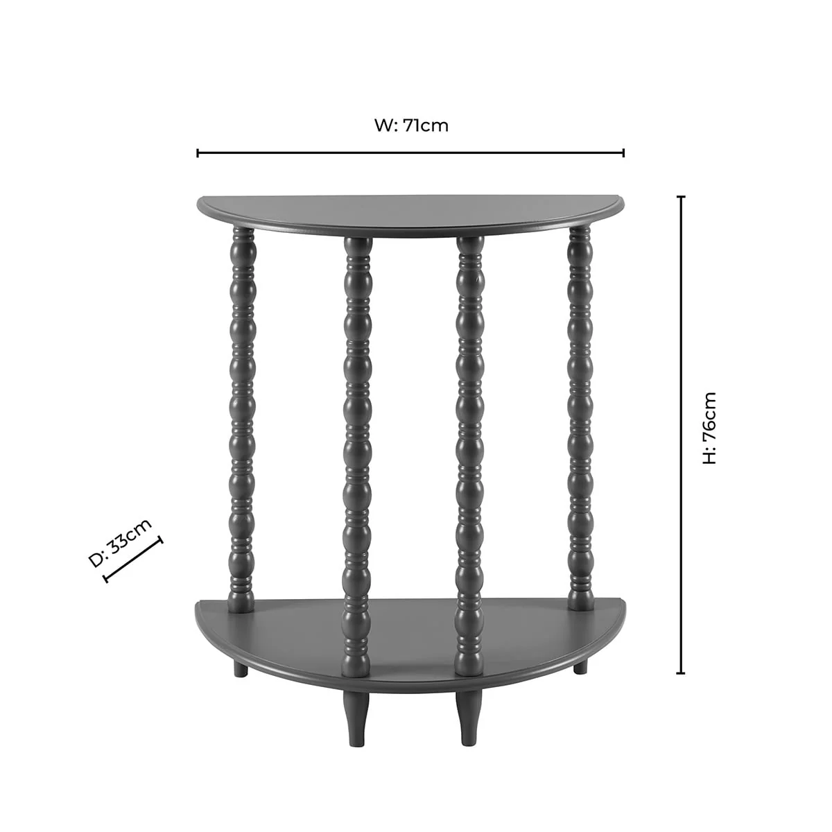 Bonnie Bobbin Console Table - Taupe - Image 6