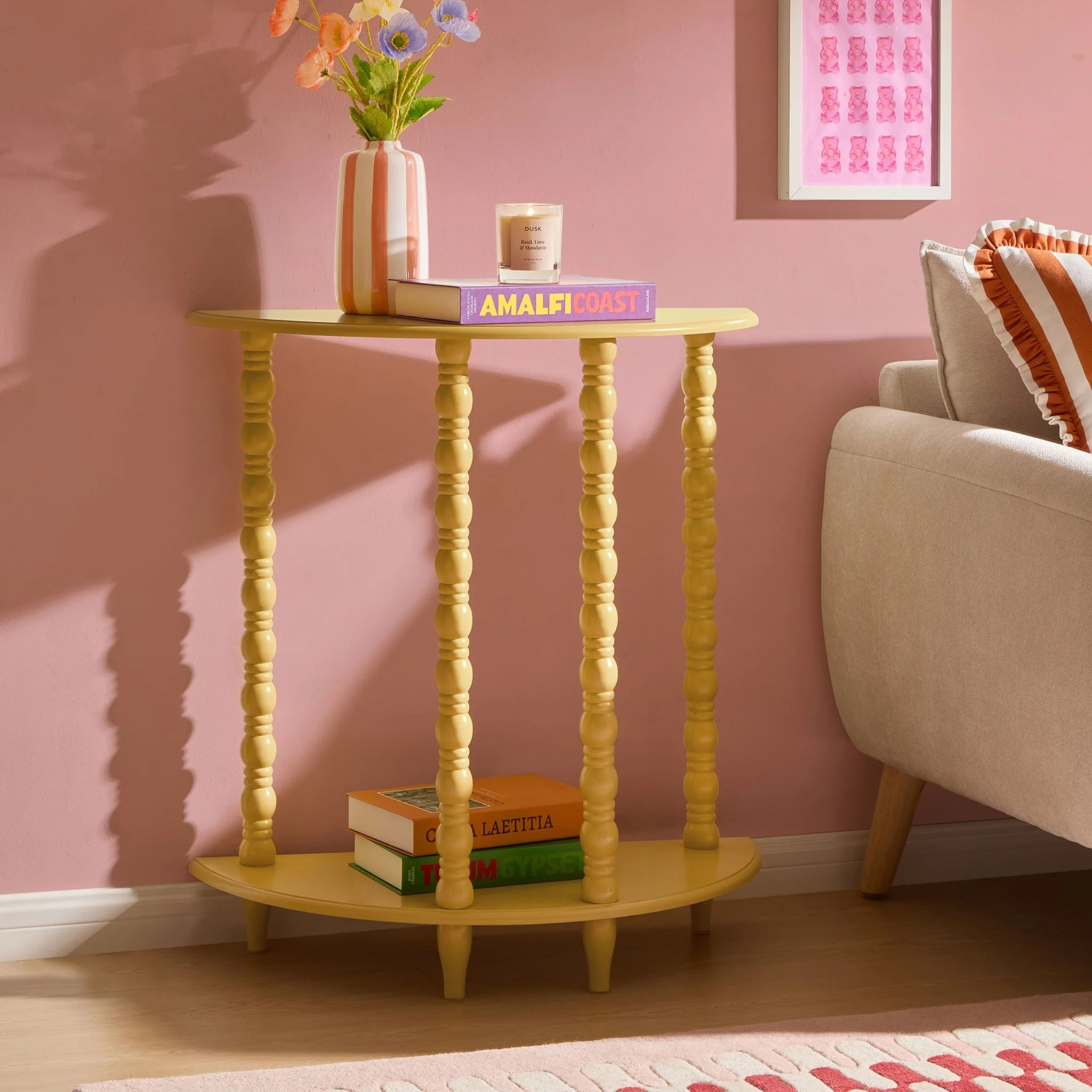 Bonnie Bobbin Console Table - Vibrant Yellow
