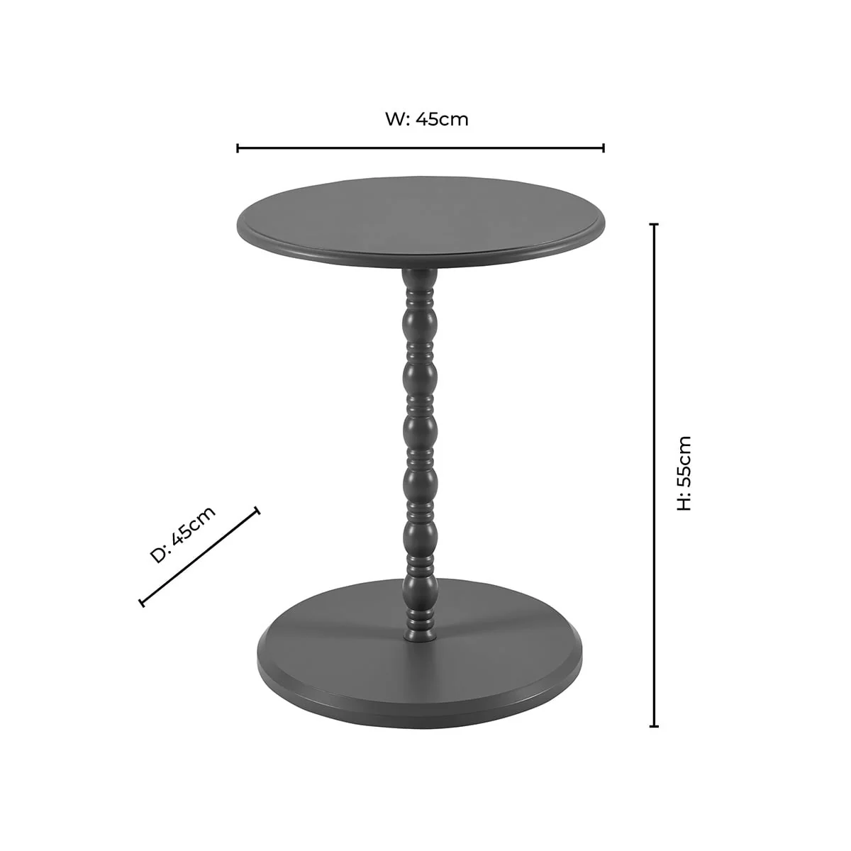 Bonnie Bobbin Side Table - Taupe - Image 5
