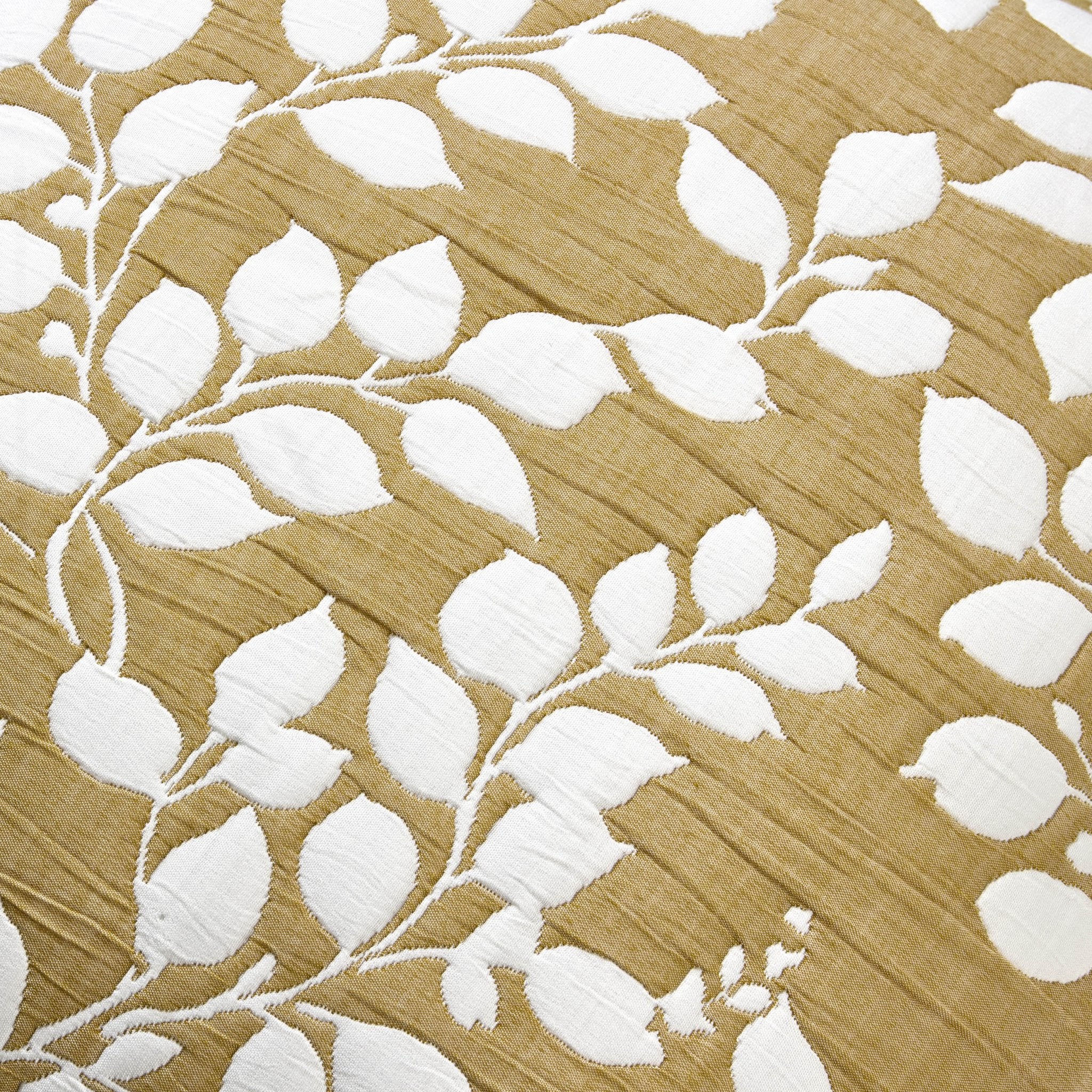 Bordeaux Contrast Floral Matelasse Cushion Cover - Mustard - Image 7