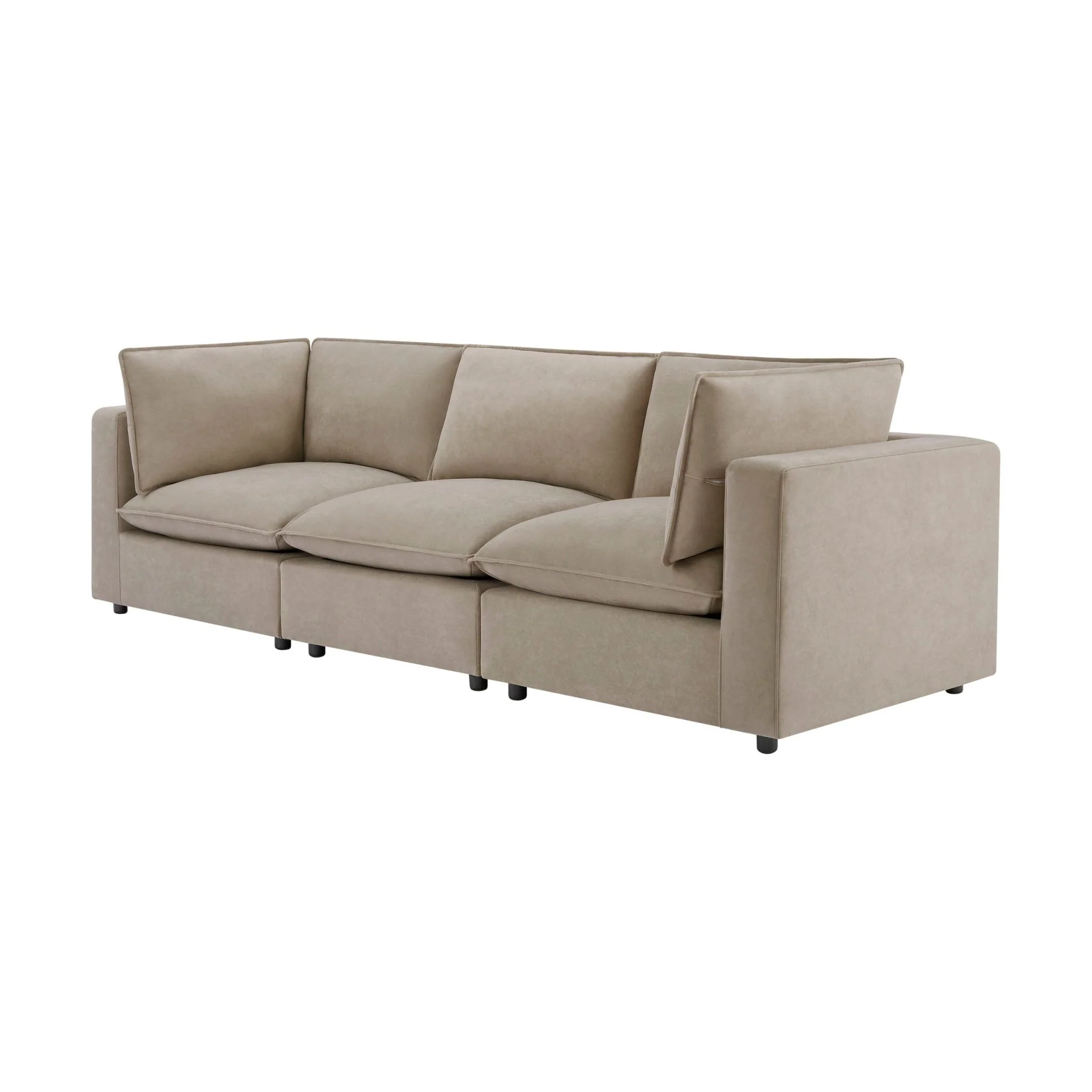 Boston 3 Seater Sofa - Stone - Image 3
