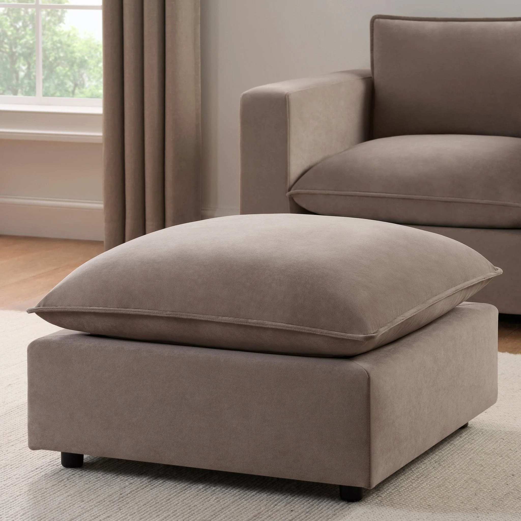 Boston Pouffe - Sand - Image 3
