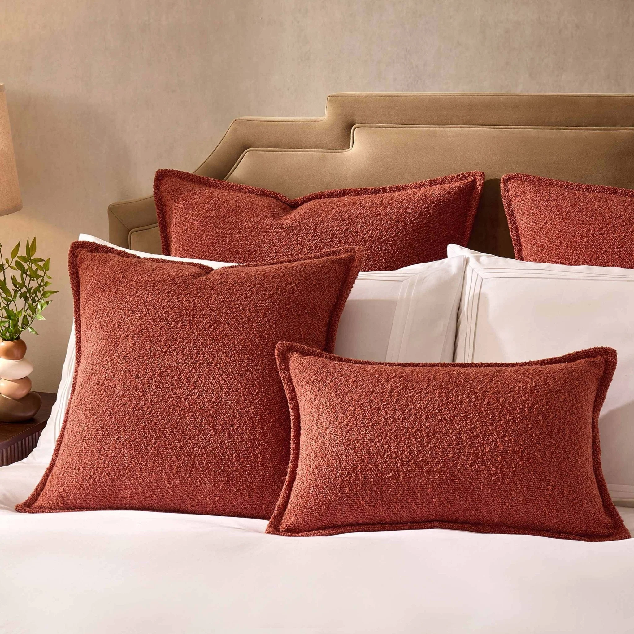 Boucle Cushion Cover - Rust