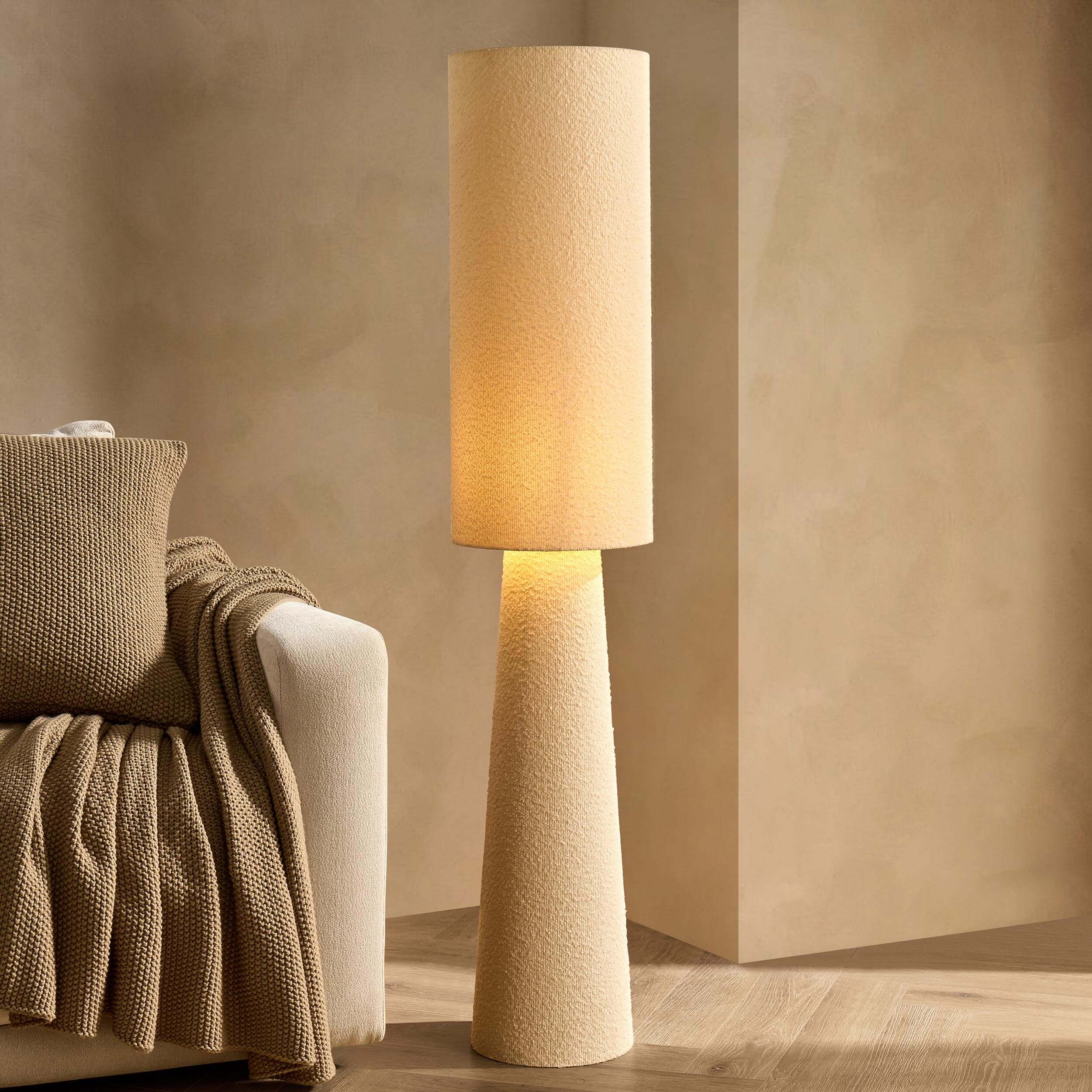 Boucle Floor Lamp - Cream - Image 2