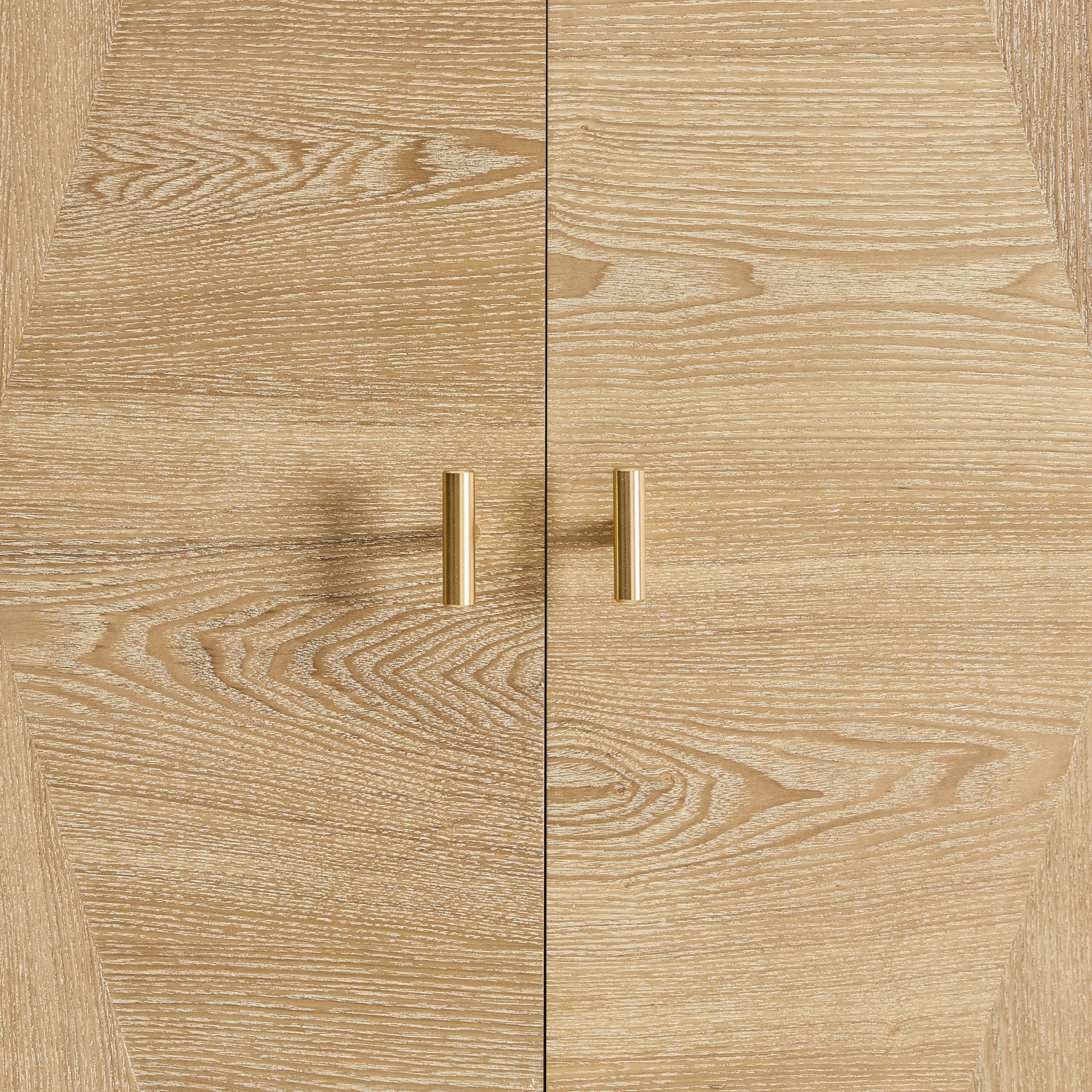 Brianna Concave 2 Door Wardrobe with Drawers - Light Wood - Image 7