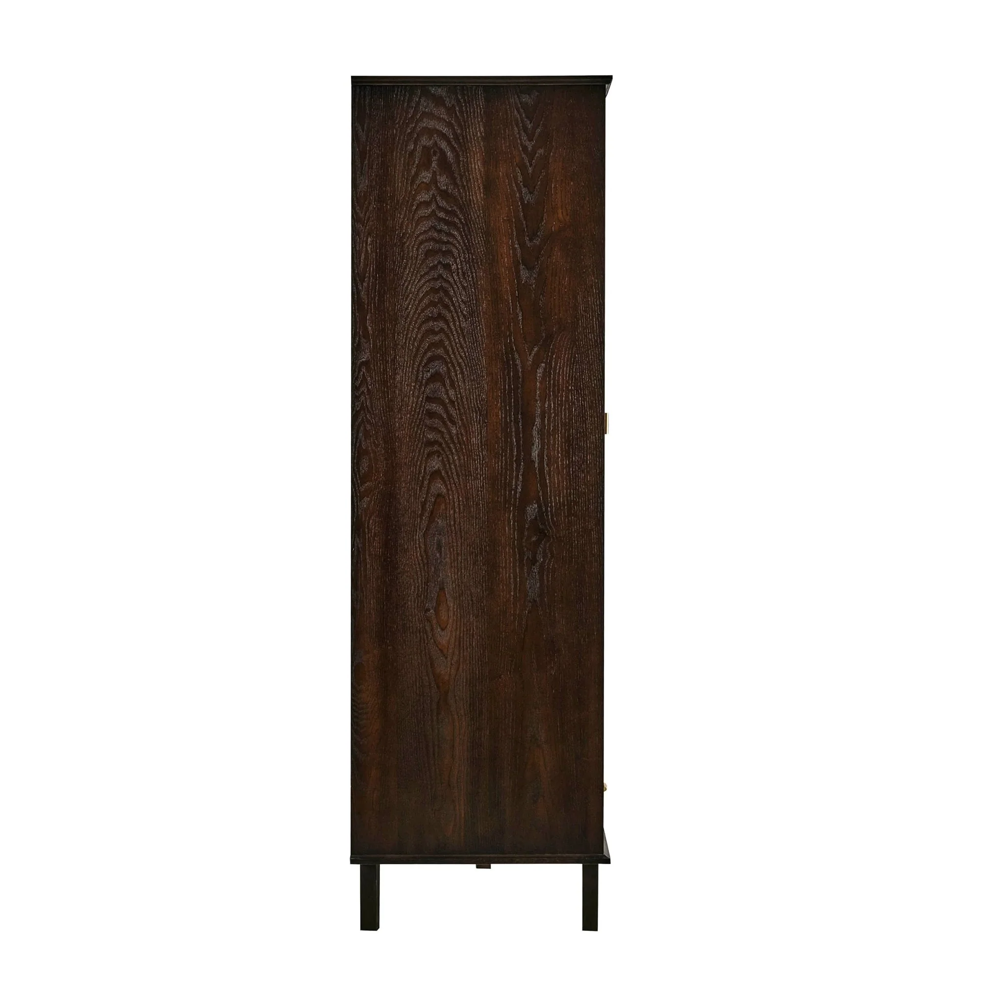 Brianna Concave 3 Door Wardrobe with Drawers - Walnut - Image 5