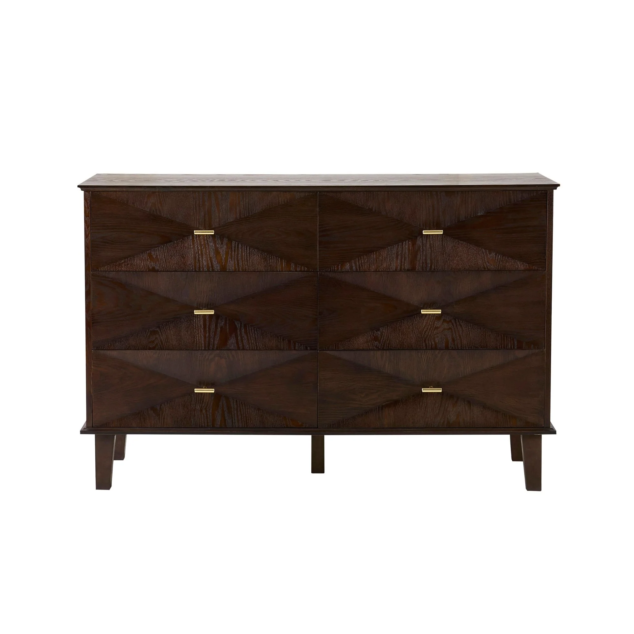 Brianna Concave 6 Drawer Chest - Walnut - Image 3